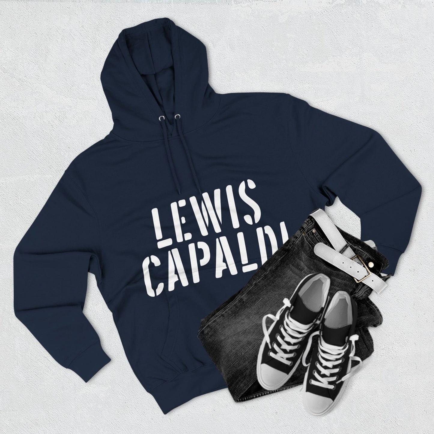 Lewis Capaldi Three-Panel Fleece Hoodie - Writing