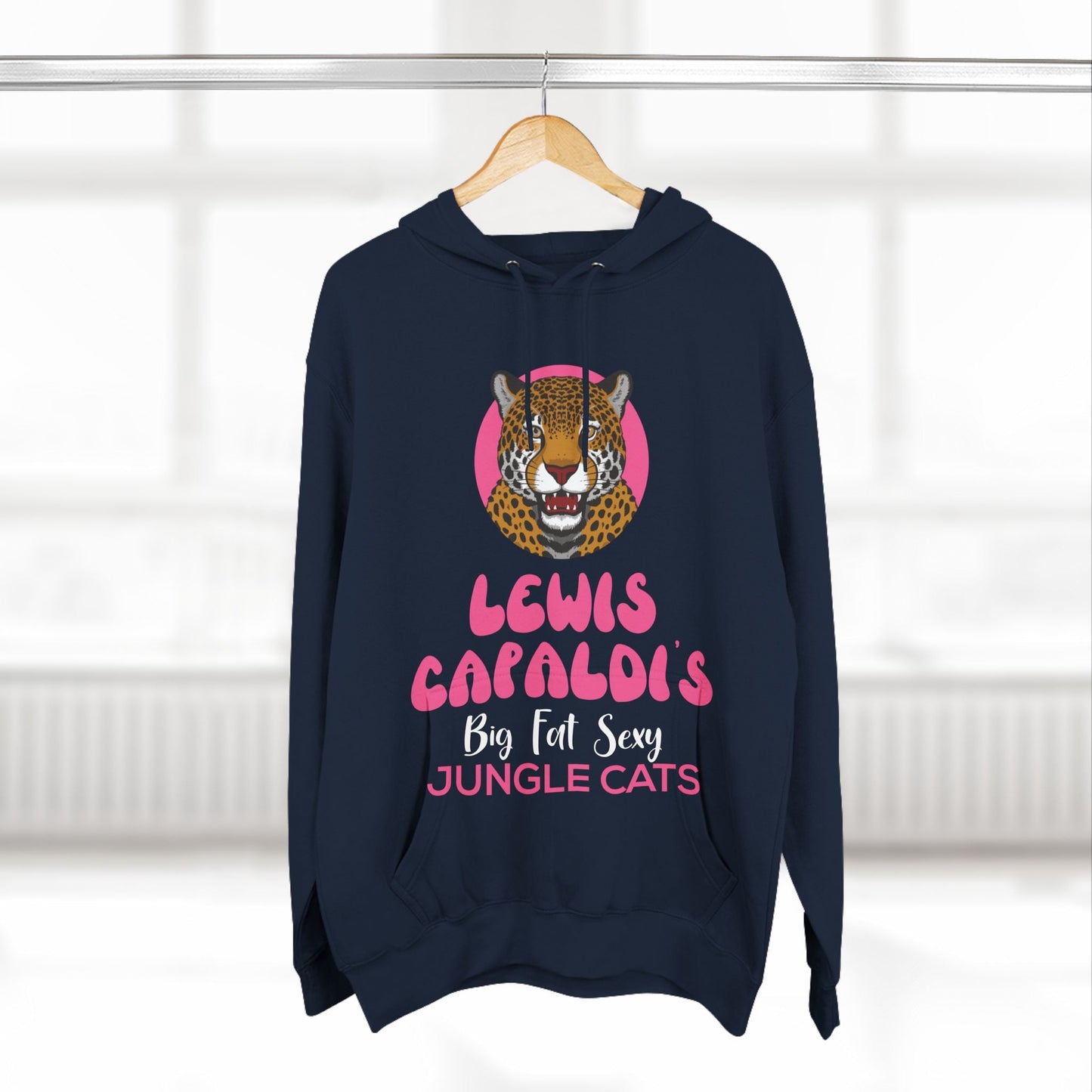 Lewis Capaldi Three-Panel Fleece Hoodie - Big Fat Sexy Jungle Cats - Hoodie