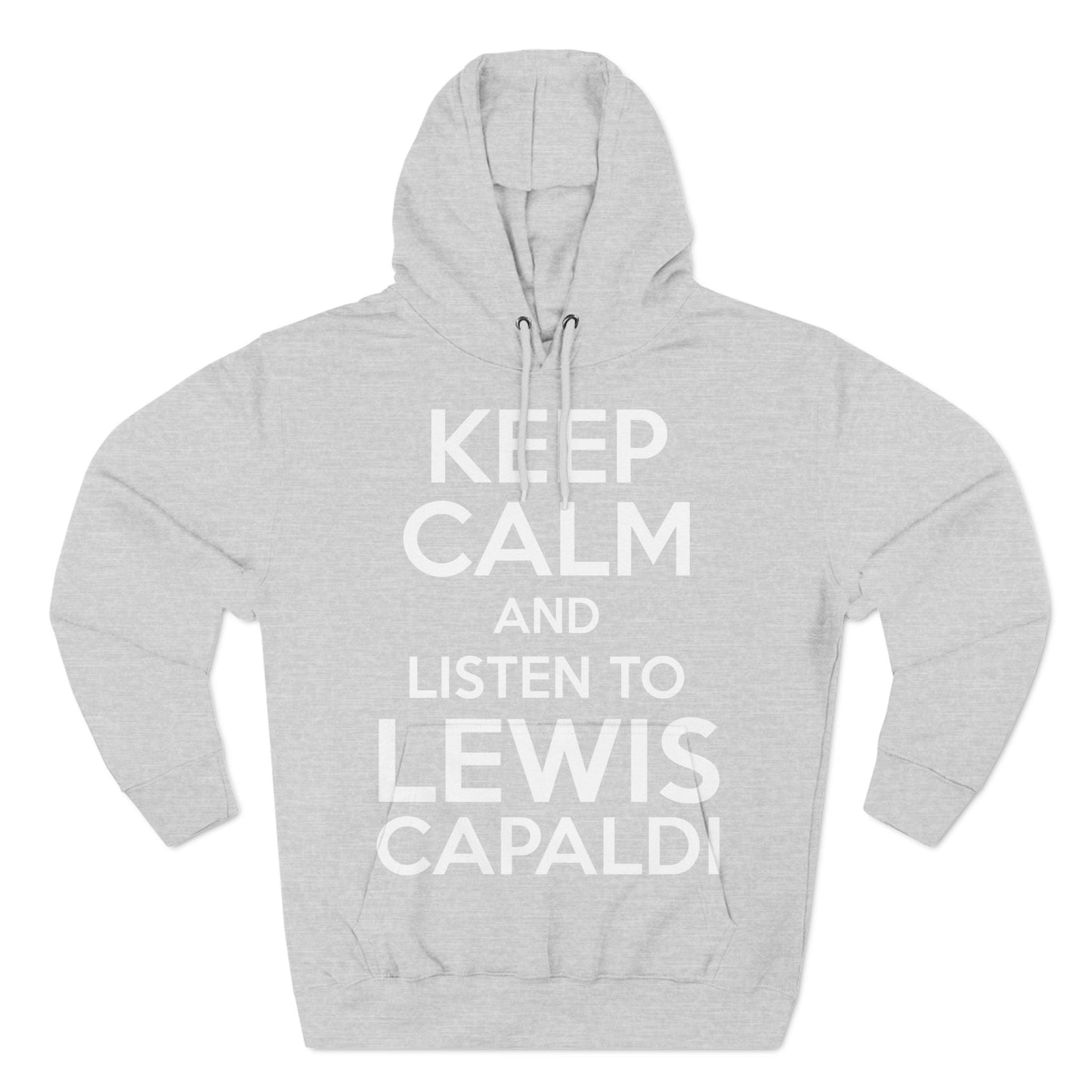 Lewis Capaldi Three-Panel Fleece Hoodie - Keep calm and listen to Lewis Capaldi