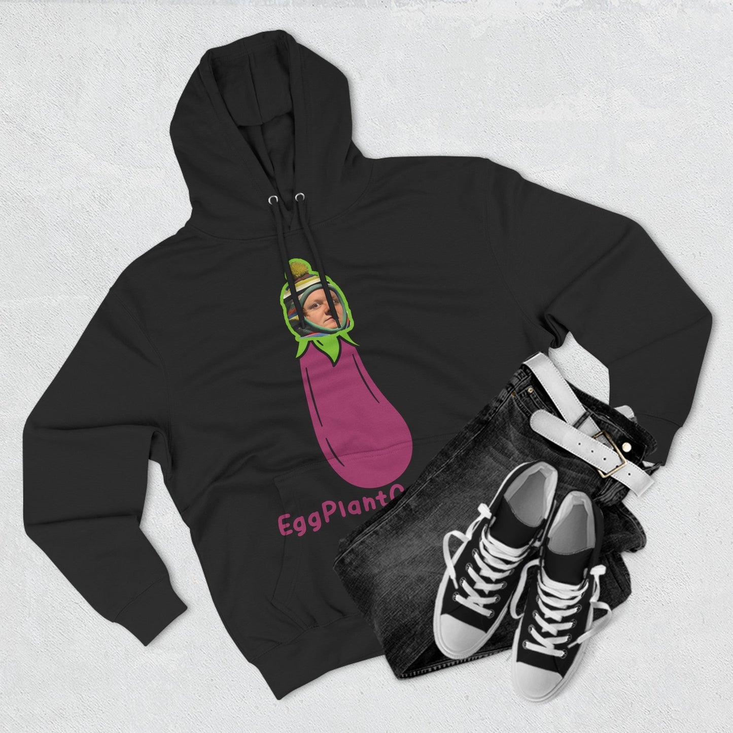 Lewis Capaldi Three-Panel Fleece Hoodie - Egg Plant Capaldi