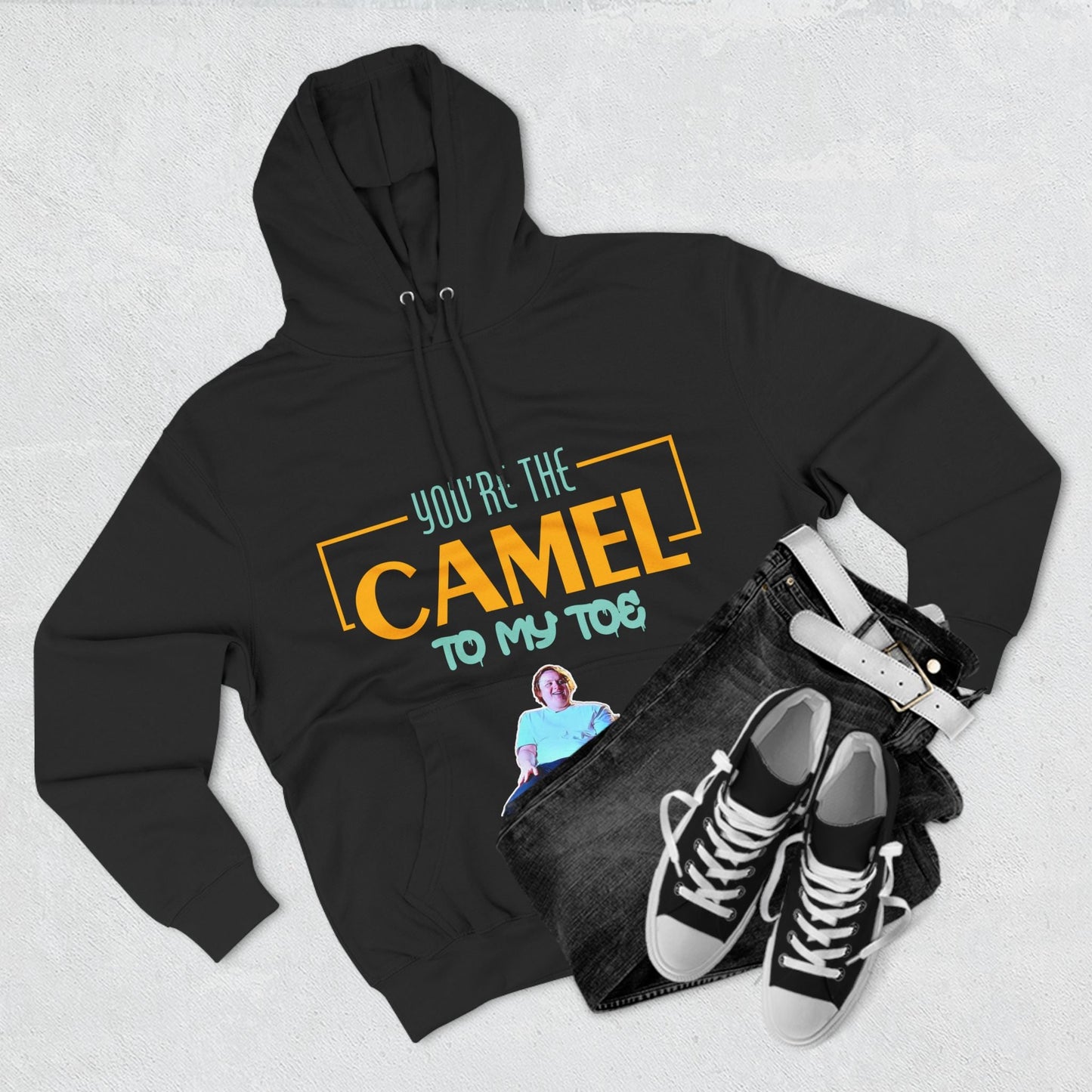 Lewis Capaldi Three-Panel Fleece Hoodie - You're the camel to my toe