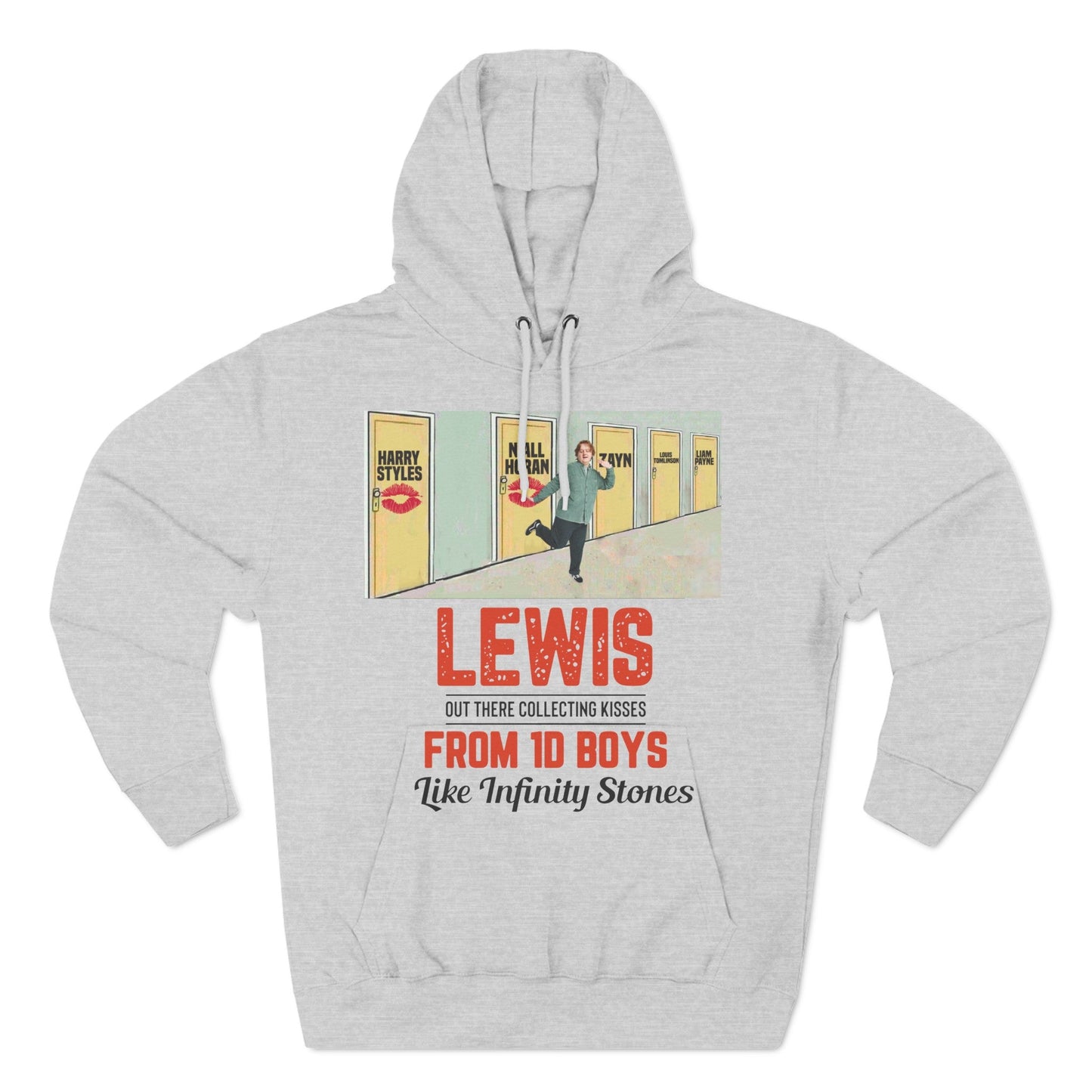 Lewis Capaldi Three-Panel Fleece Hoodie - Lewis out there collecting kisses from 1D boys