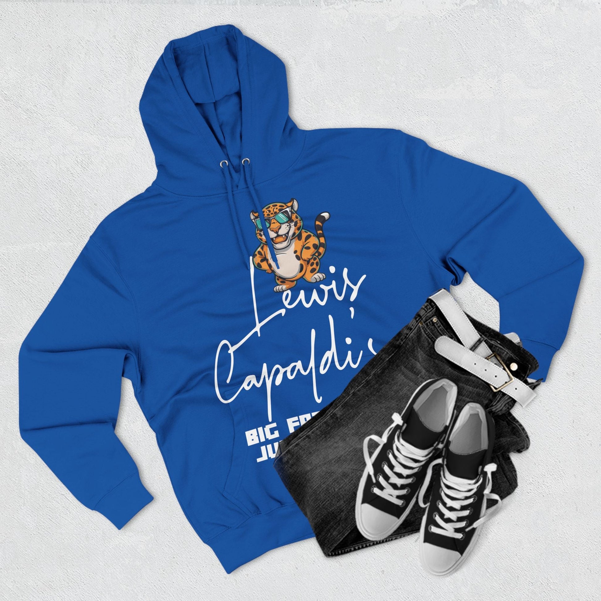 Lewis Capaldi Three-Panel Fleece Hoodie - Big Fat Sexy Jungle Cats - Hoodie