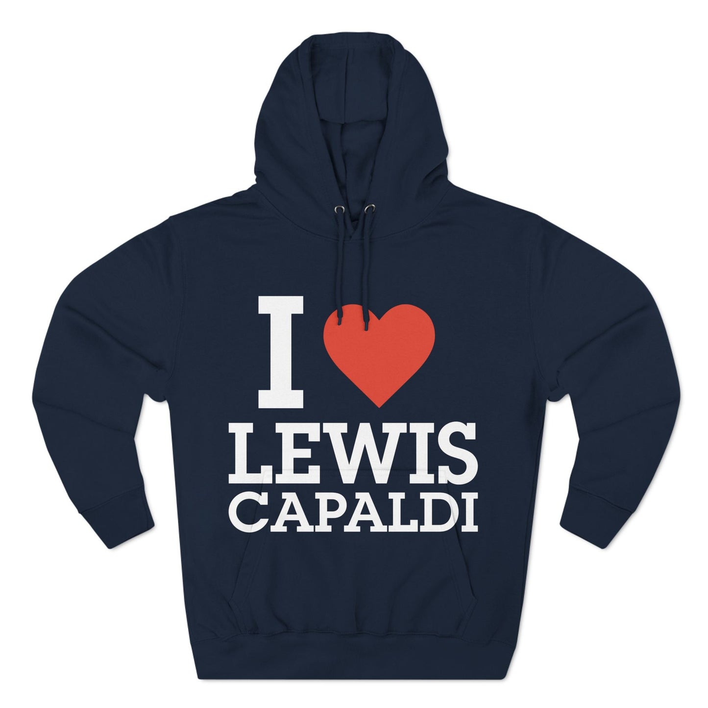 Lewis Capaldi Three-Panel Fleece Hoodie - I love Lewis Capaldi