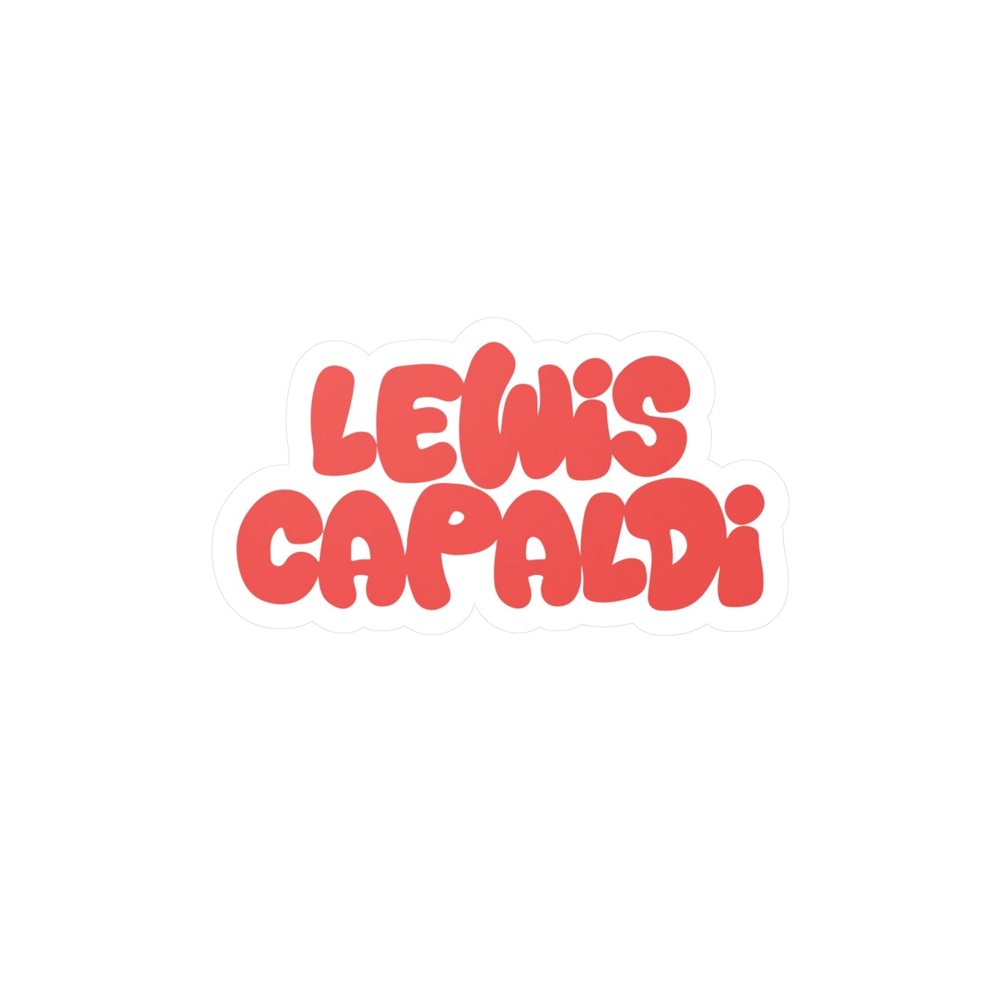 Lewis Capaldi Kiss-Cut Vinyl Stickers - Writing