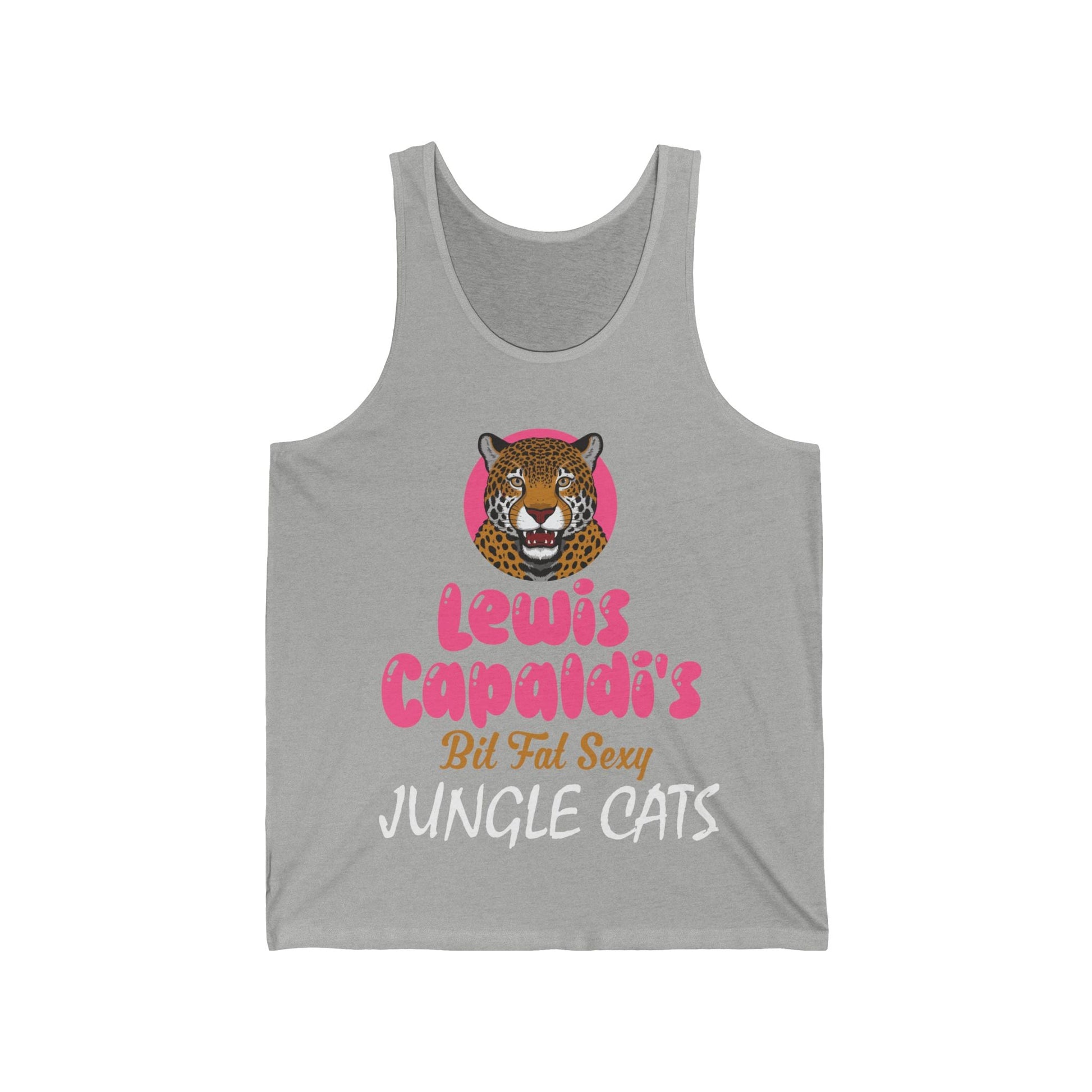 Lewis Capaldi Unisex Jersey Tank Top - Big Fat Sexy Jungle Cats - S / Athletic Heather - Tank Top