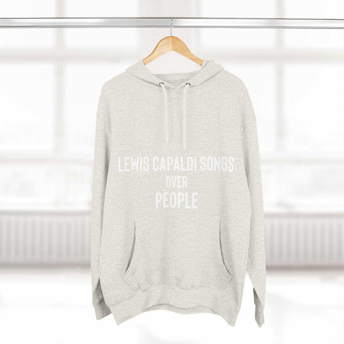 Lewis Capaldi Three-Panel Fleece Hoodie - Lewis Capaldi songs over people