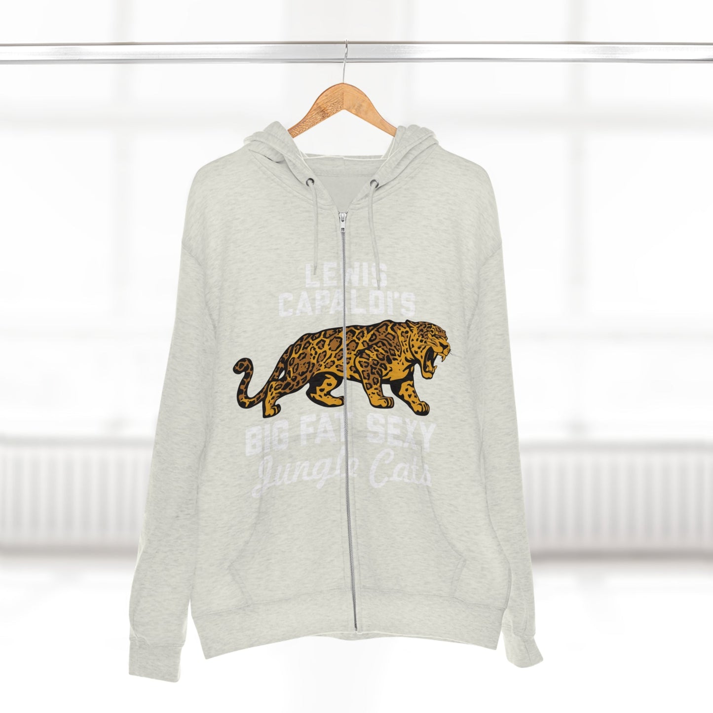 Lewis Capaldi Unisex Zip Hoodie - Big Fat Sexy Jungle Cats