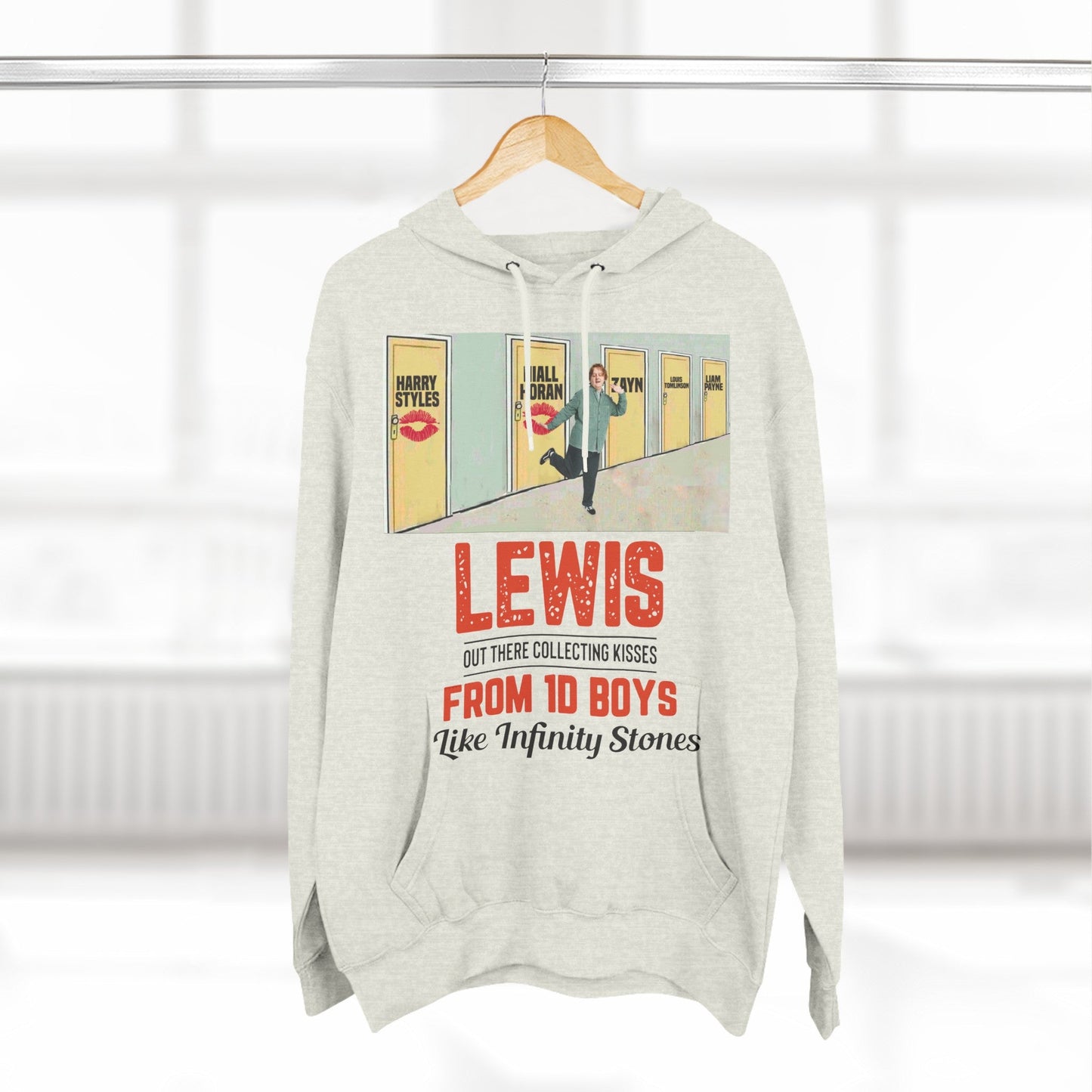 Lewis Capaldi Three-Panel Fleece Hoodie - Lewis out there collecting kisses from 1D boys