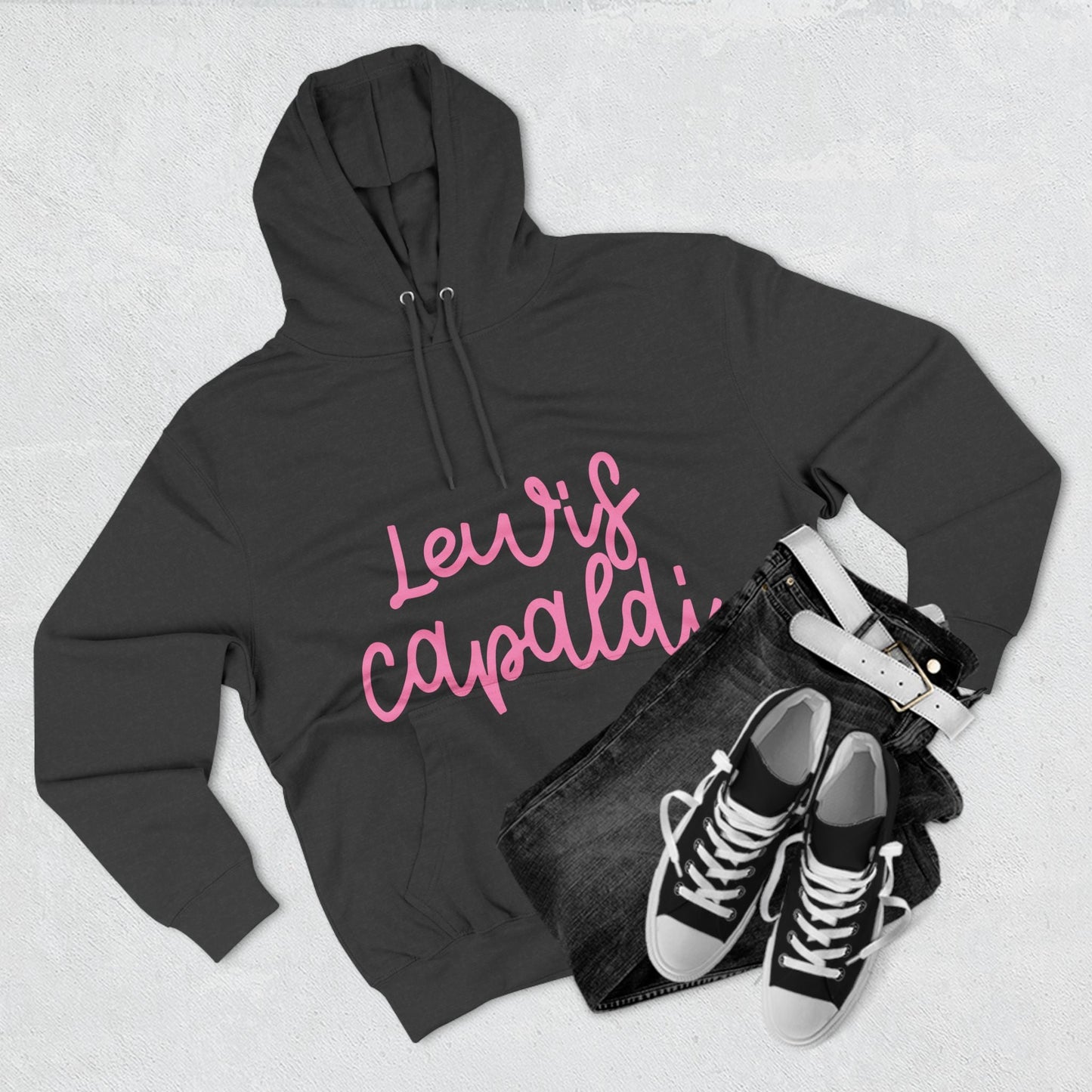 Lewis Capaldi Three-Panel Fleece Hoodie - Writing