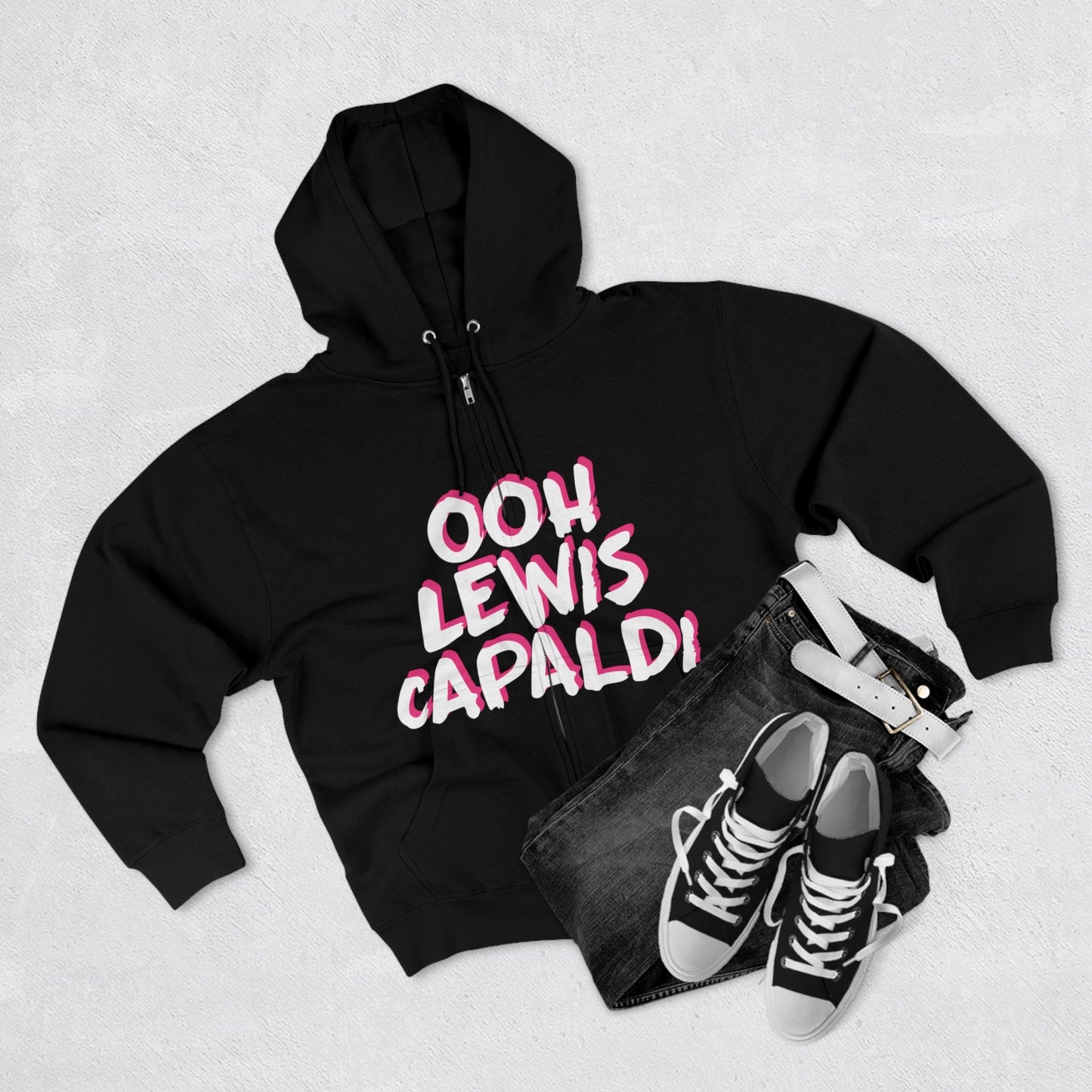 Lewis Capaldi Unisex Zip Hoodie - Ooh Lewis Capaldi