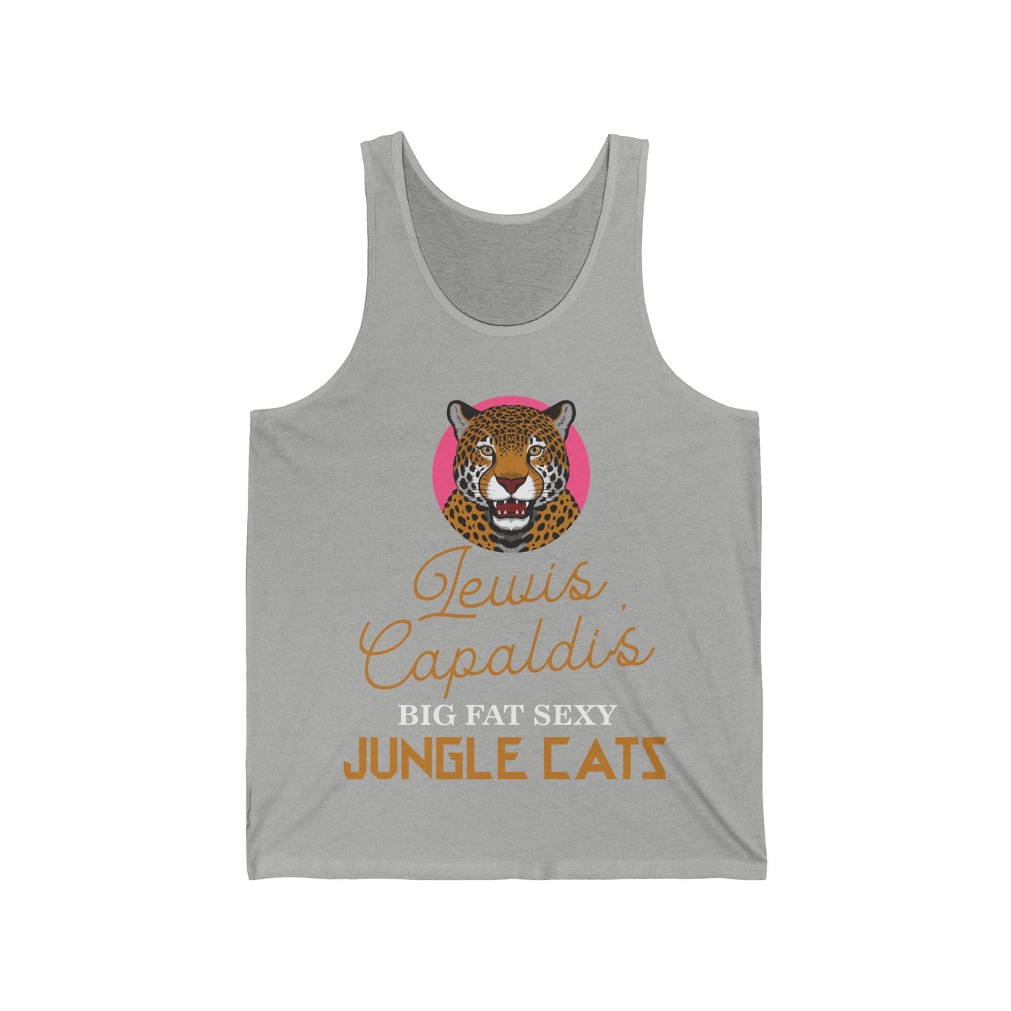 Lewis Capaldi Unisex Jersey Tank Top - Big Fat Sexy Jungle Cats - S / Athletic Heather - Tank Top