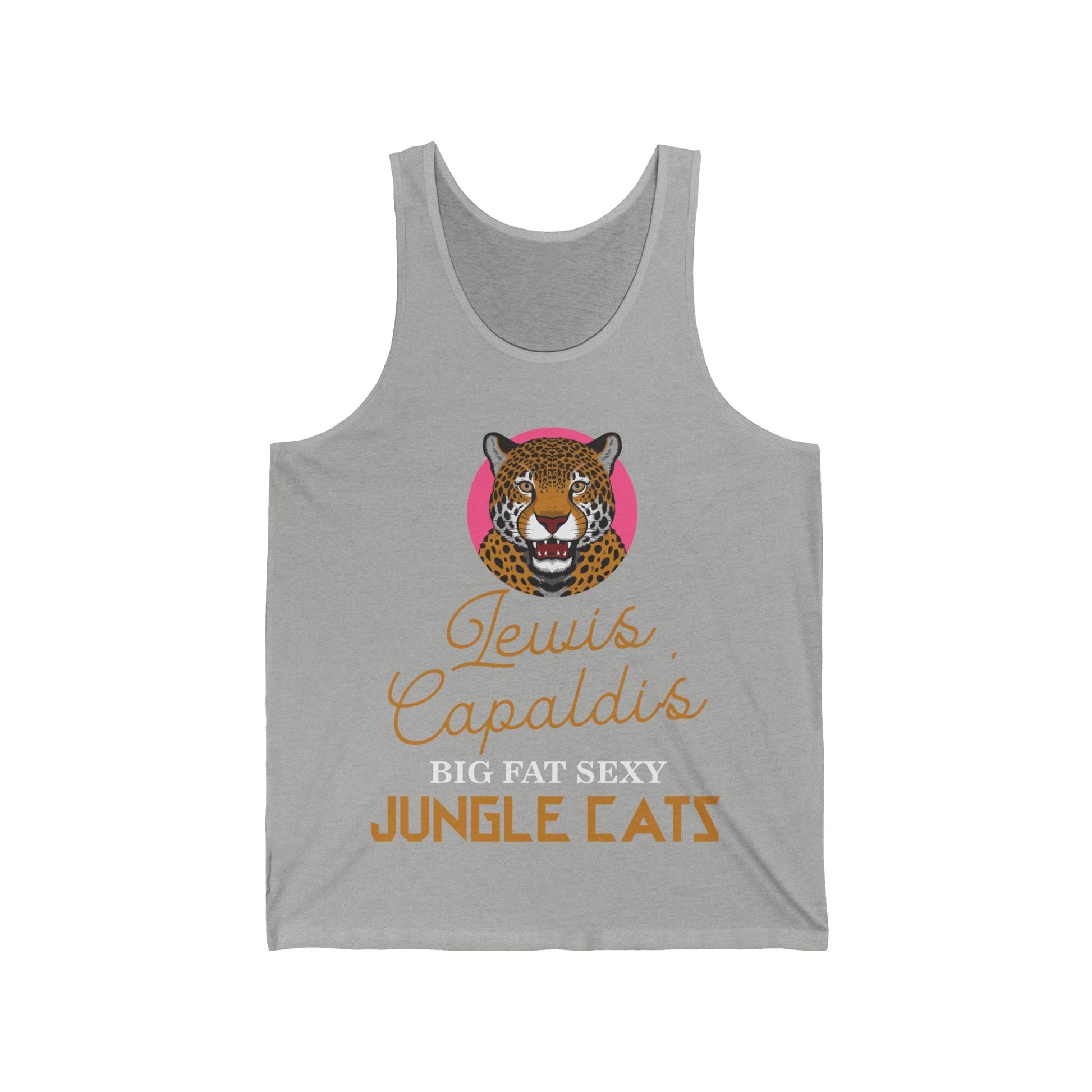 Lewis Capaldi Unisex Jersey Tank Top - Big Fat Sexy Jungle Cats - S / Athletic Heather - Tank Top