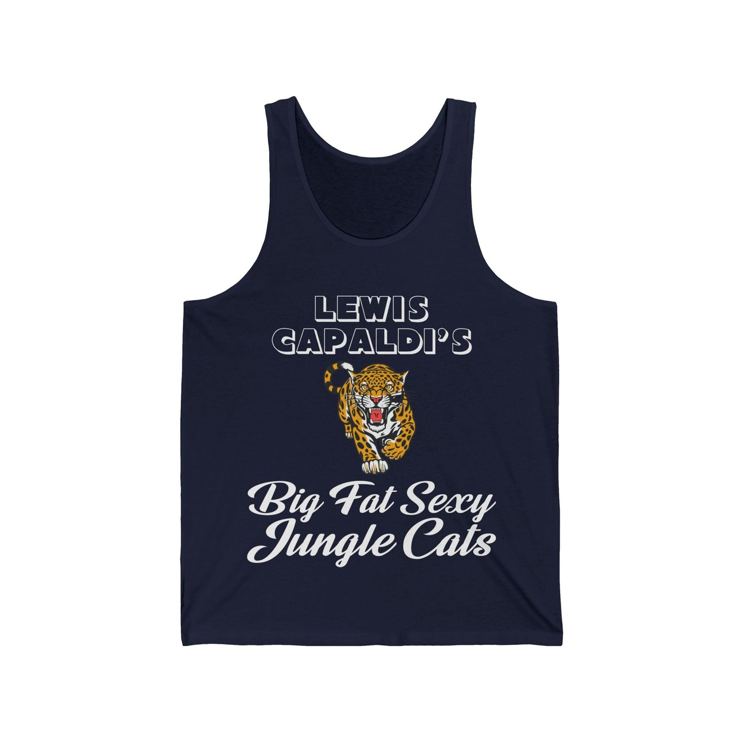 Lewis Capaldi Unisex Jersey Tank Top - Big Fat Sexy jungle cats