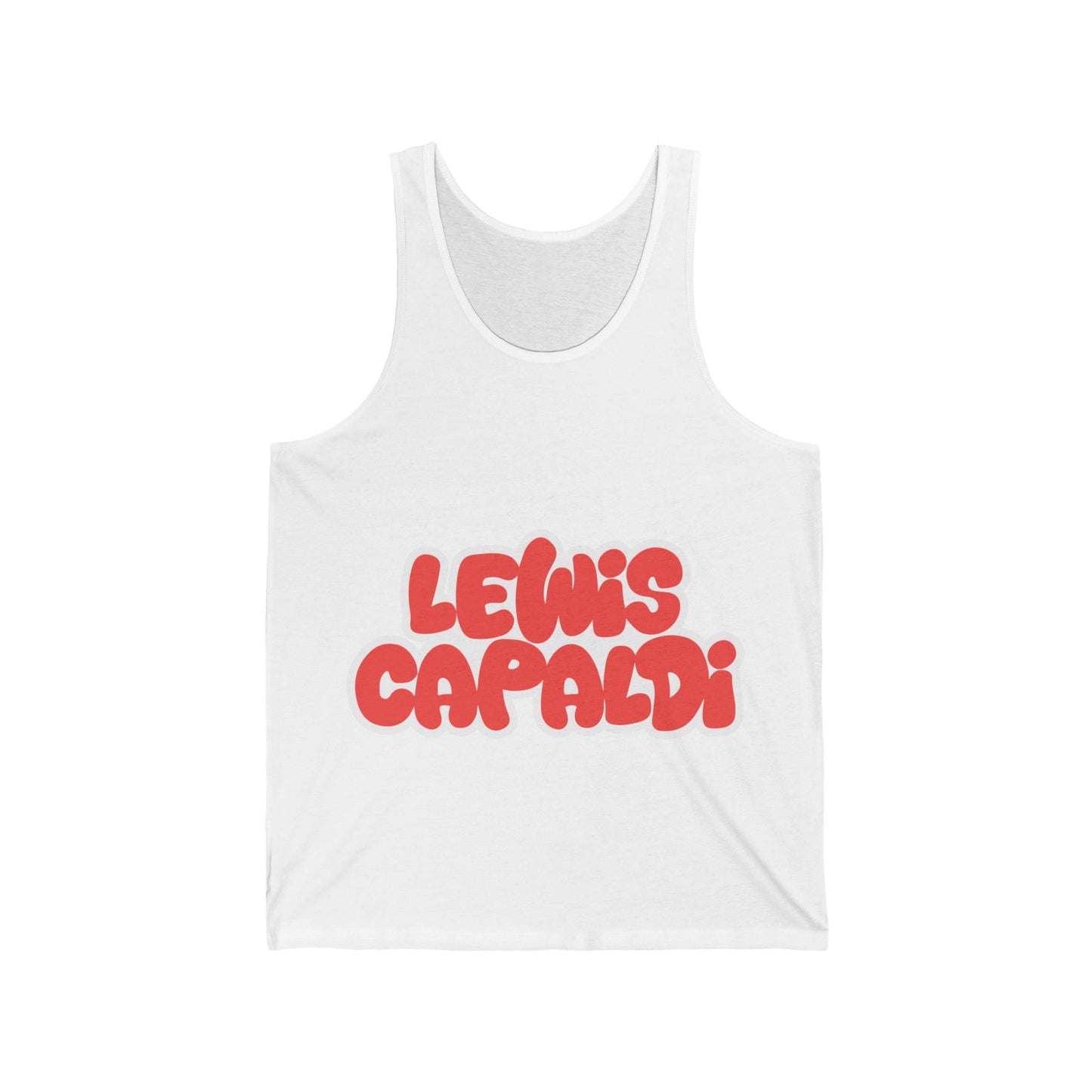 Lewis Capaldi Unisex Jersey Tank Top - Writing