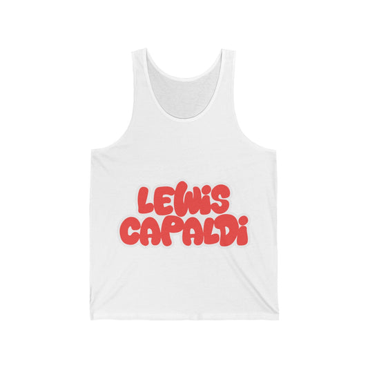 Lewis Capaldi Unisex Jersey Tank Top - Writing