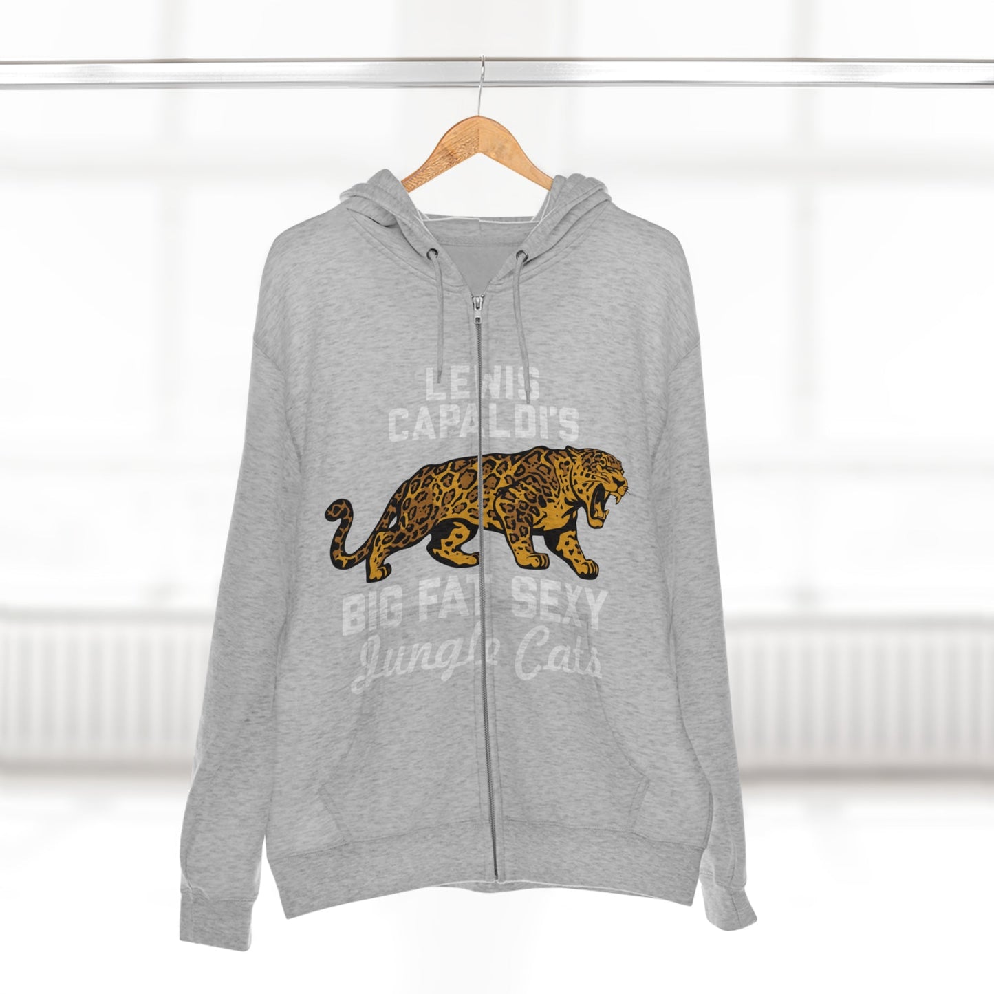 Lewis Capaldi Unisex Zip Hoodie - Big Fat Sexy Jungle Cats