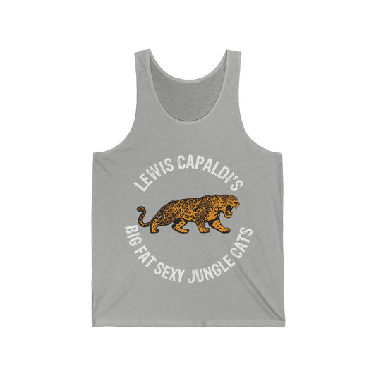 Lewis Capaldi Unisex Jersey Tank Top - Big Fat Sexy jungle cats