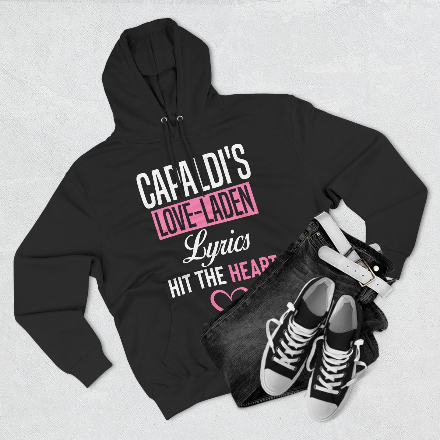 Lewis Capaldi Three-Panel Fleece Hoodie - Capaldi's love Laden lyrics