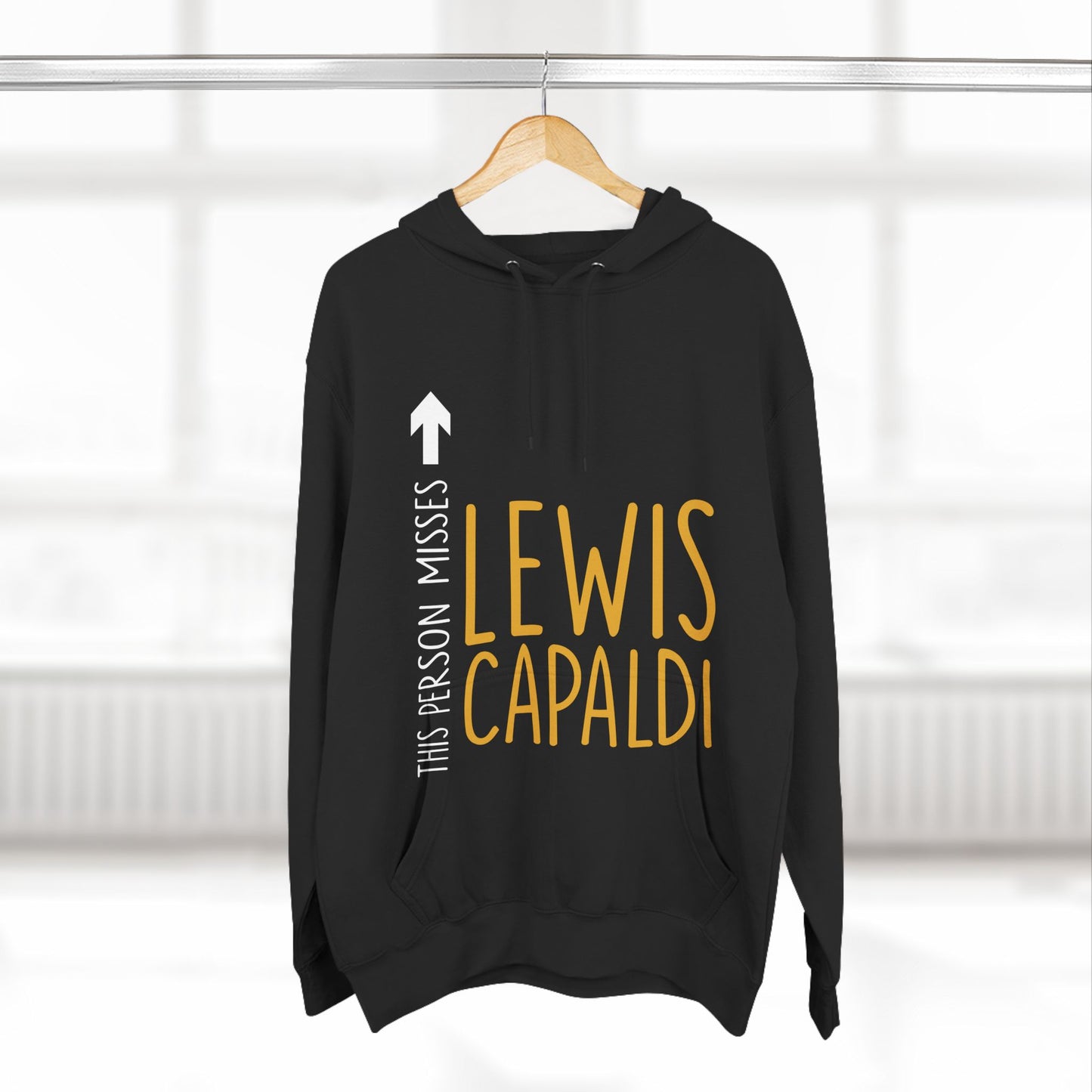 Lewis Capaldi Three-Panel Fleece Hoodie - This Person Misses Lewis Capaldi