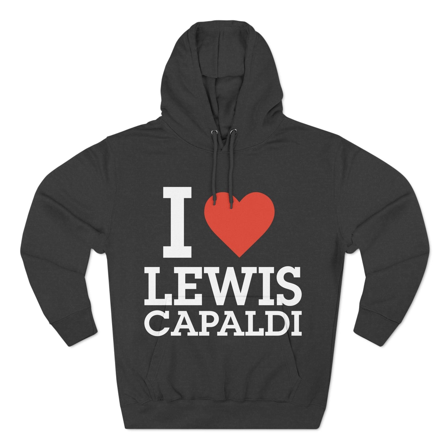 Lewis Capaldi Three-Panel Fleece Hoodie - I love Lewis Capaldi