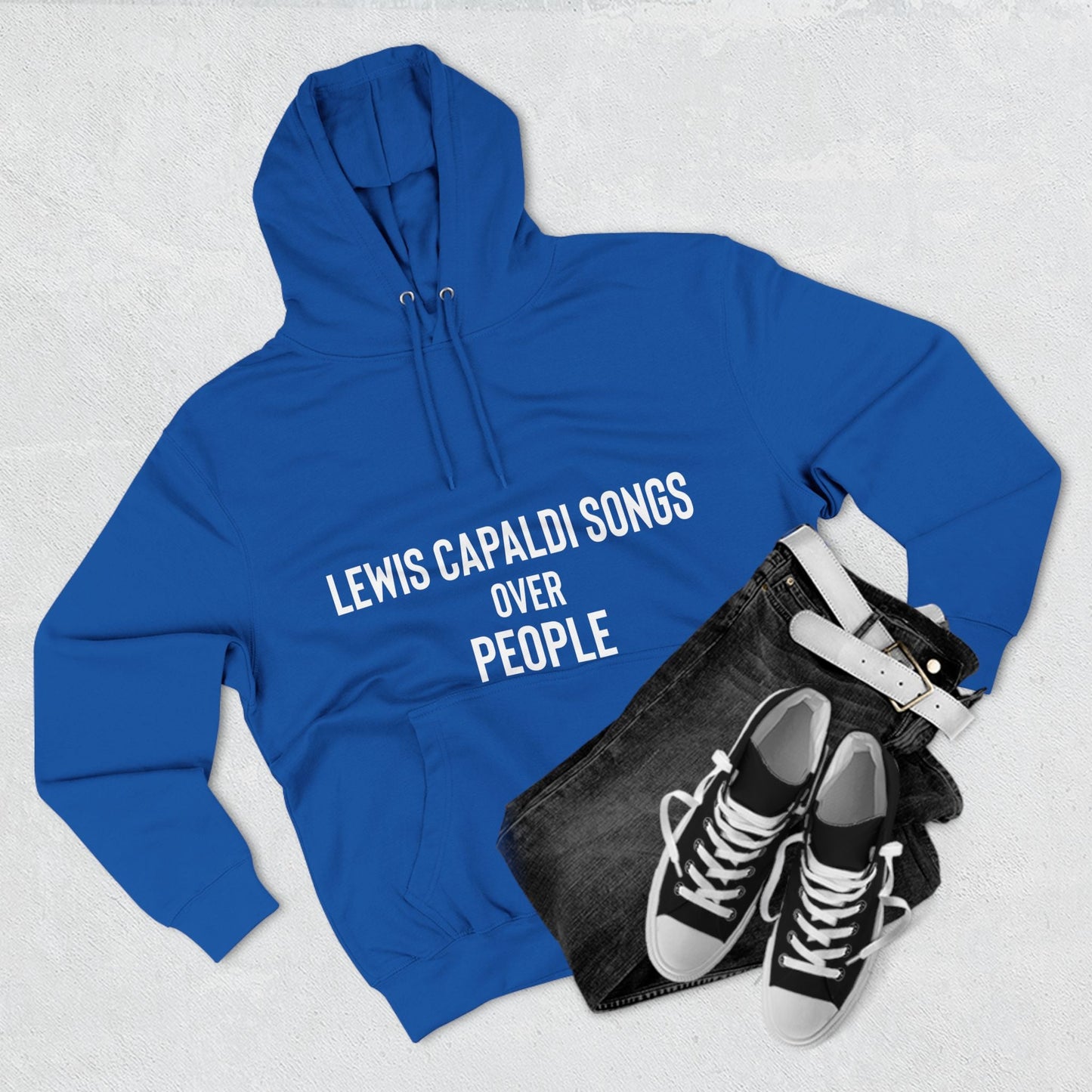 Lewis Capaldi Three-Panel Fleece Hoodie - Lewis Capaldi songs over people