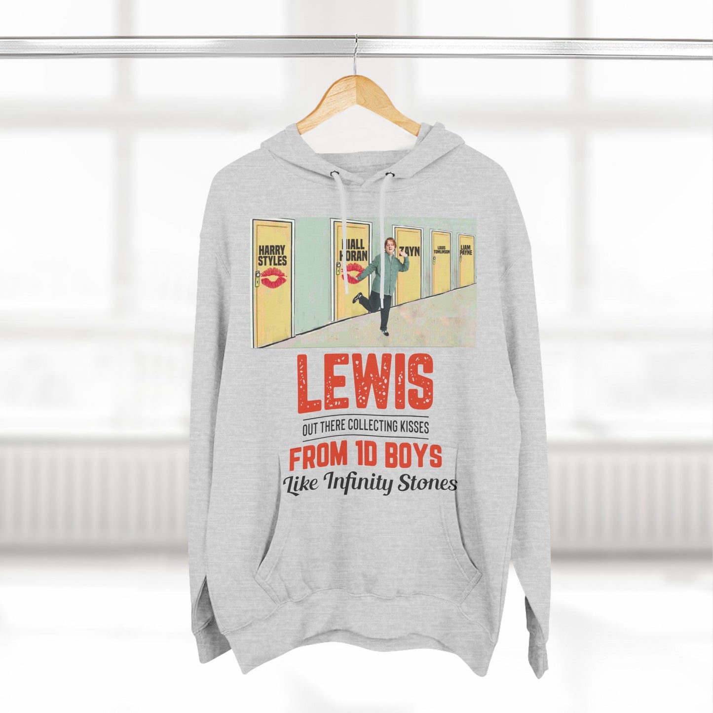 Lewis Capaldi Three-Panel Fleece Hoodie - Lewis out there collecting kisses from 1D boys