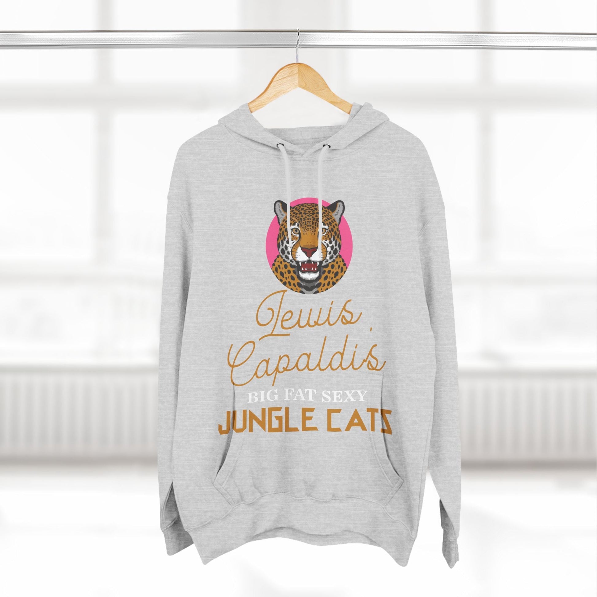 Lewis Capaldi Three-Panel Fleece Hoodie - Big Fat Sexy Jungle Cats - Hoodie