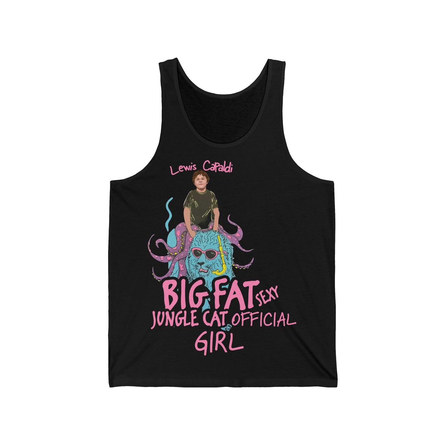 Lewis Capaldi Unisex Jersey Tank Top -  Big Fat Sexy jungle cats