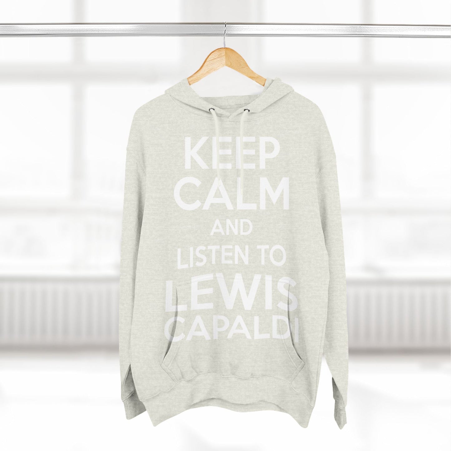 Lewis Capaldi Three-Panel Fleece Hoodie - Keep calm and listen to Lewis Capaldi