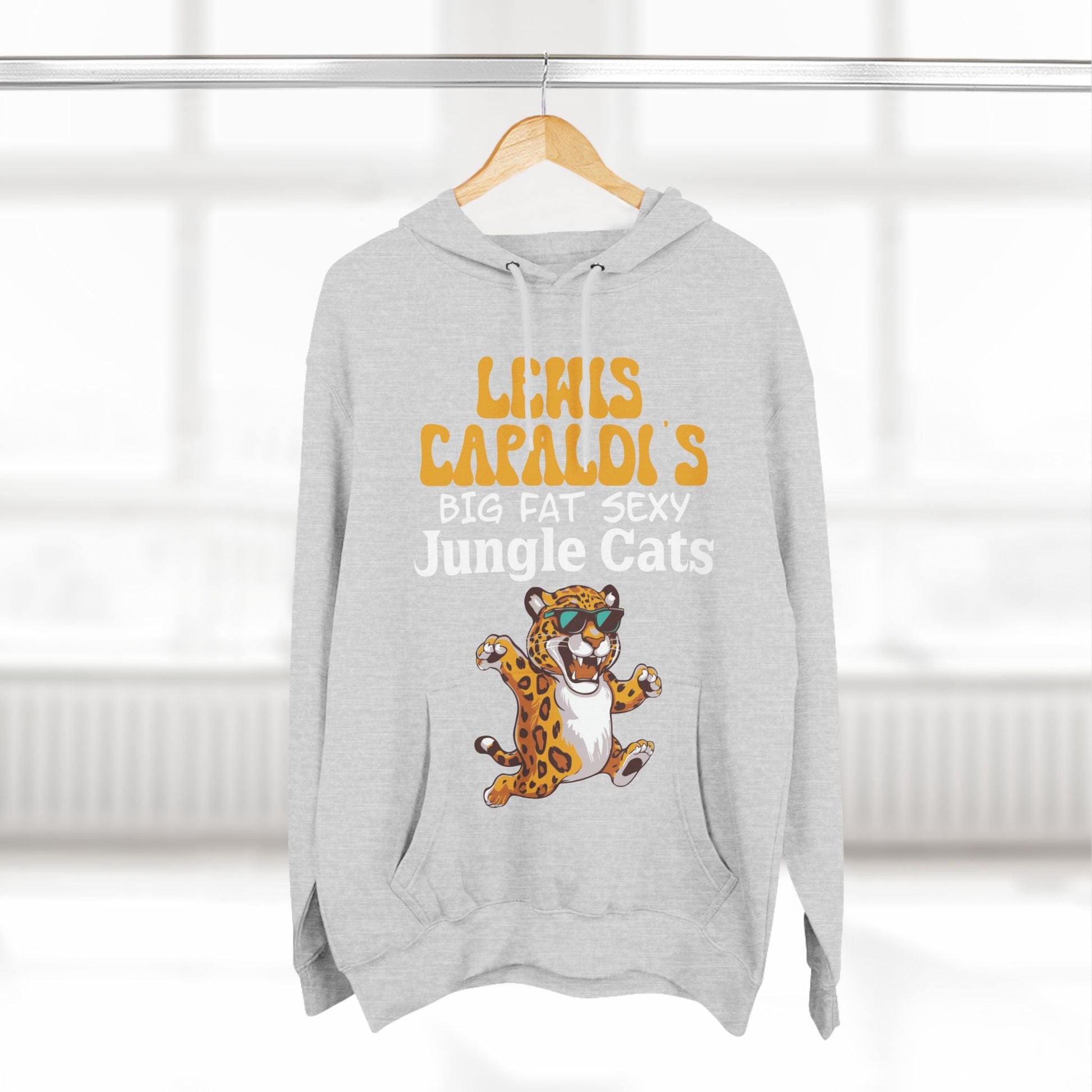 Lewis Capaldi Three-Panel Fleece Hoodie - Big Fat Sexy Jungle Cats - Hoodie