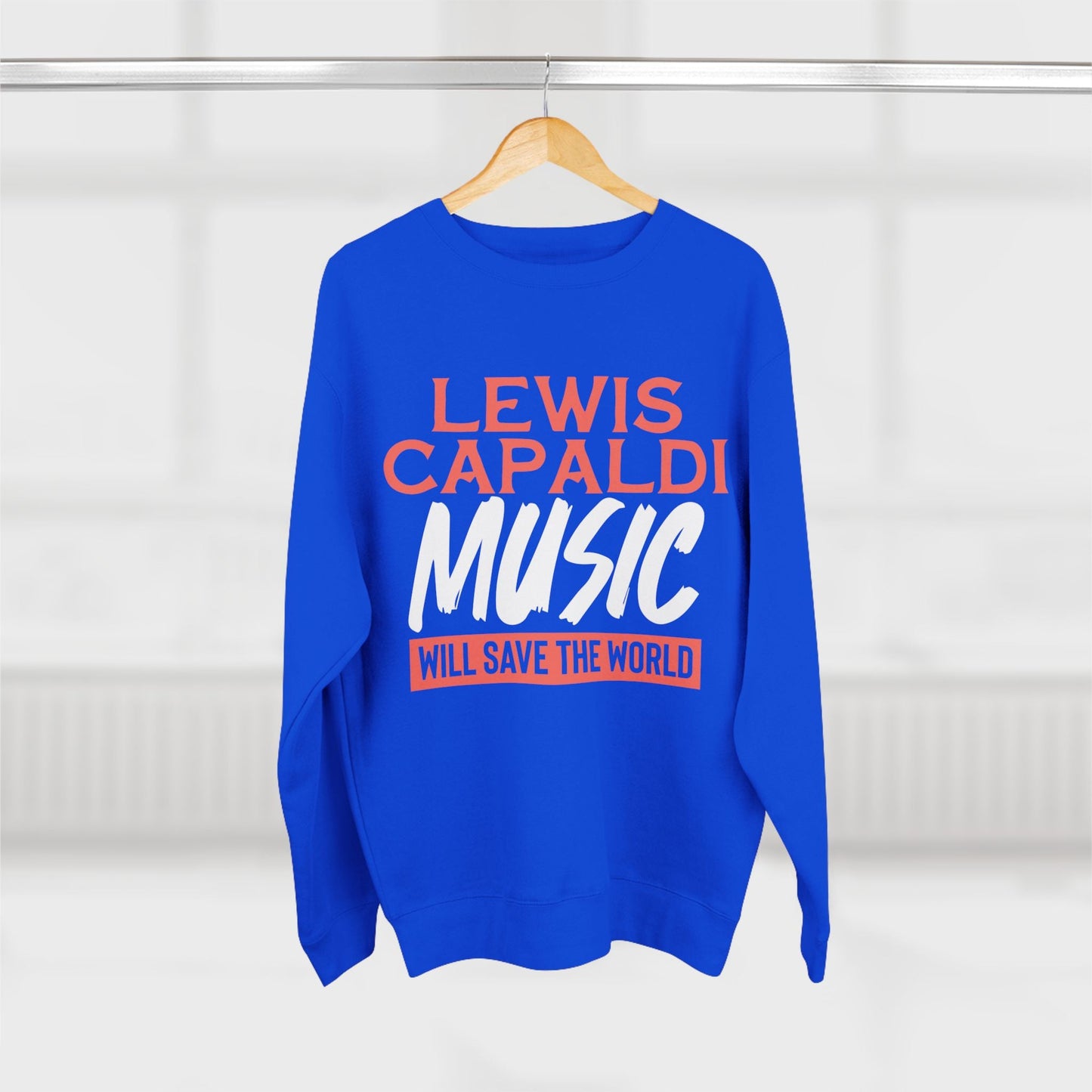 Lewis Capaldi Unisex Crewneck Sweatshirt - Lewis Capaldi music will save the world