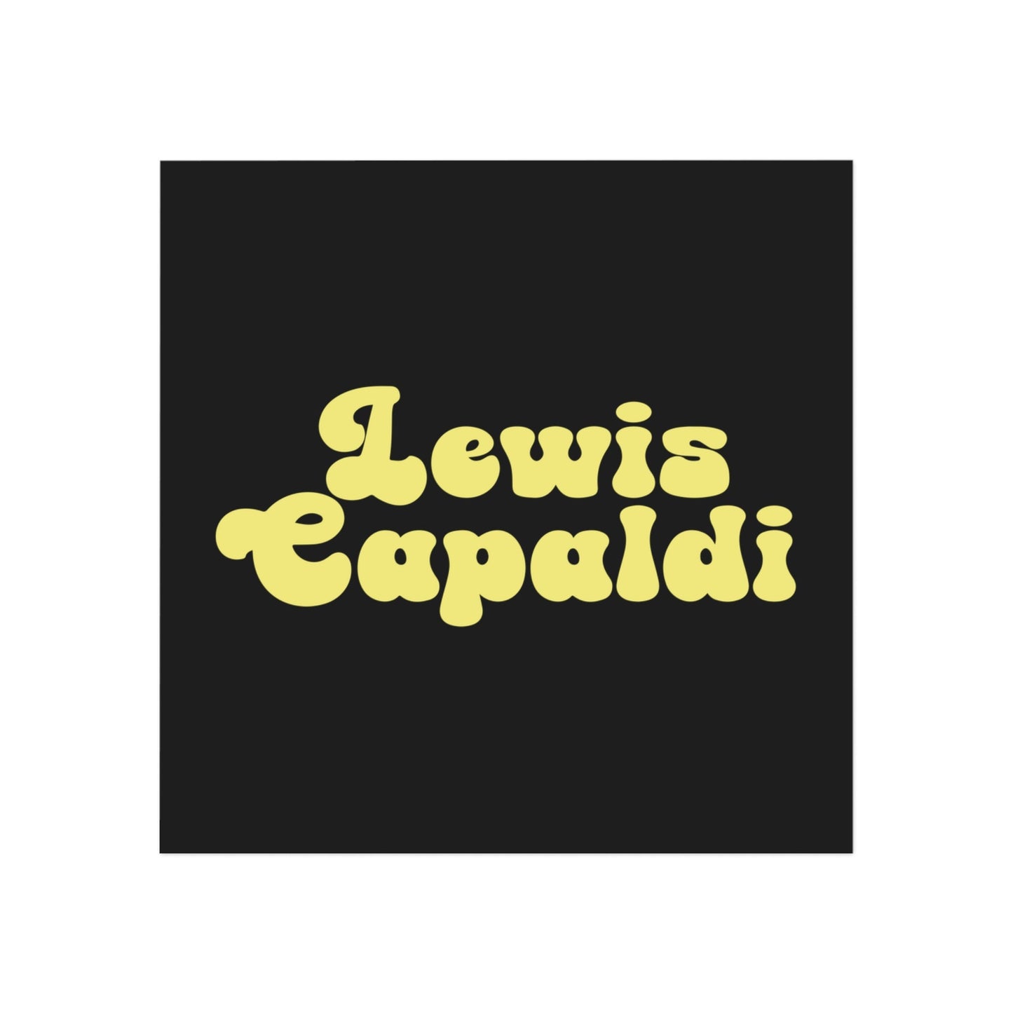 Lewis Capaldi Square Magnet - Writing