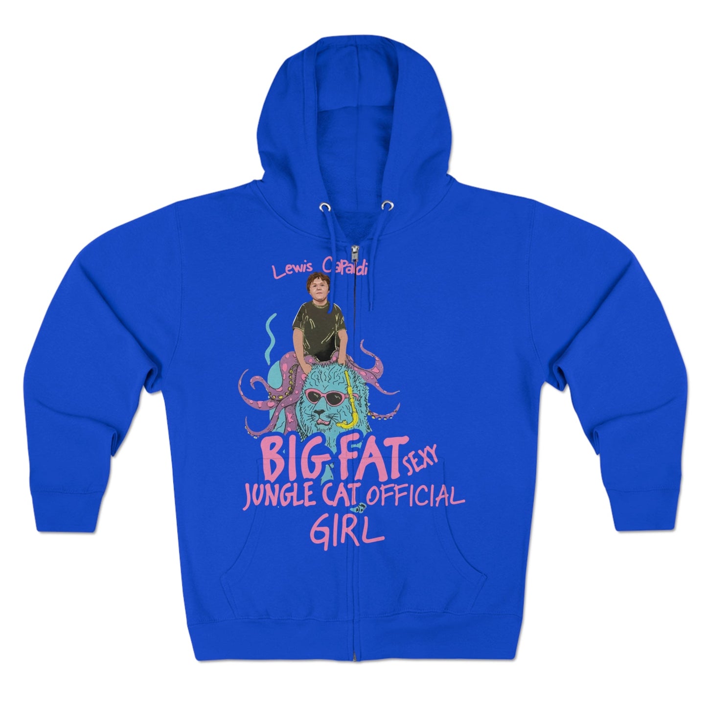 Lewis Capaldi Unisex Zip Hoodie - Big Fat Sexy Jungle Cats