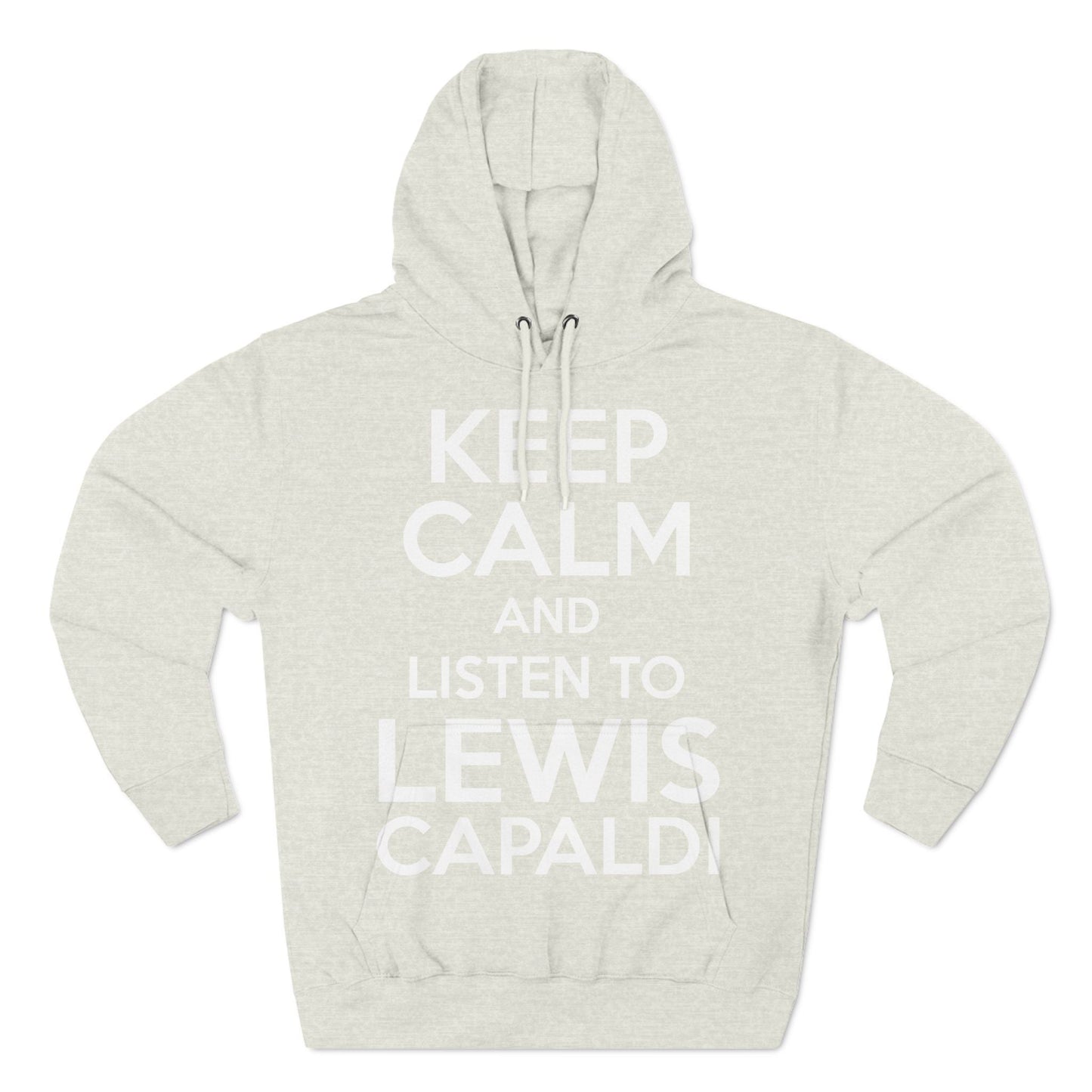 Lewis Capaldi Three-Panel Fleece Hoodie - Keep calm and listen to Lewis Capaldi