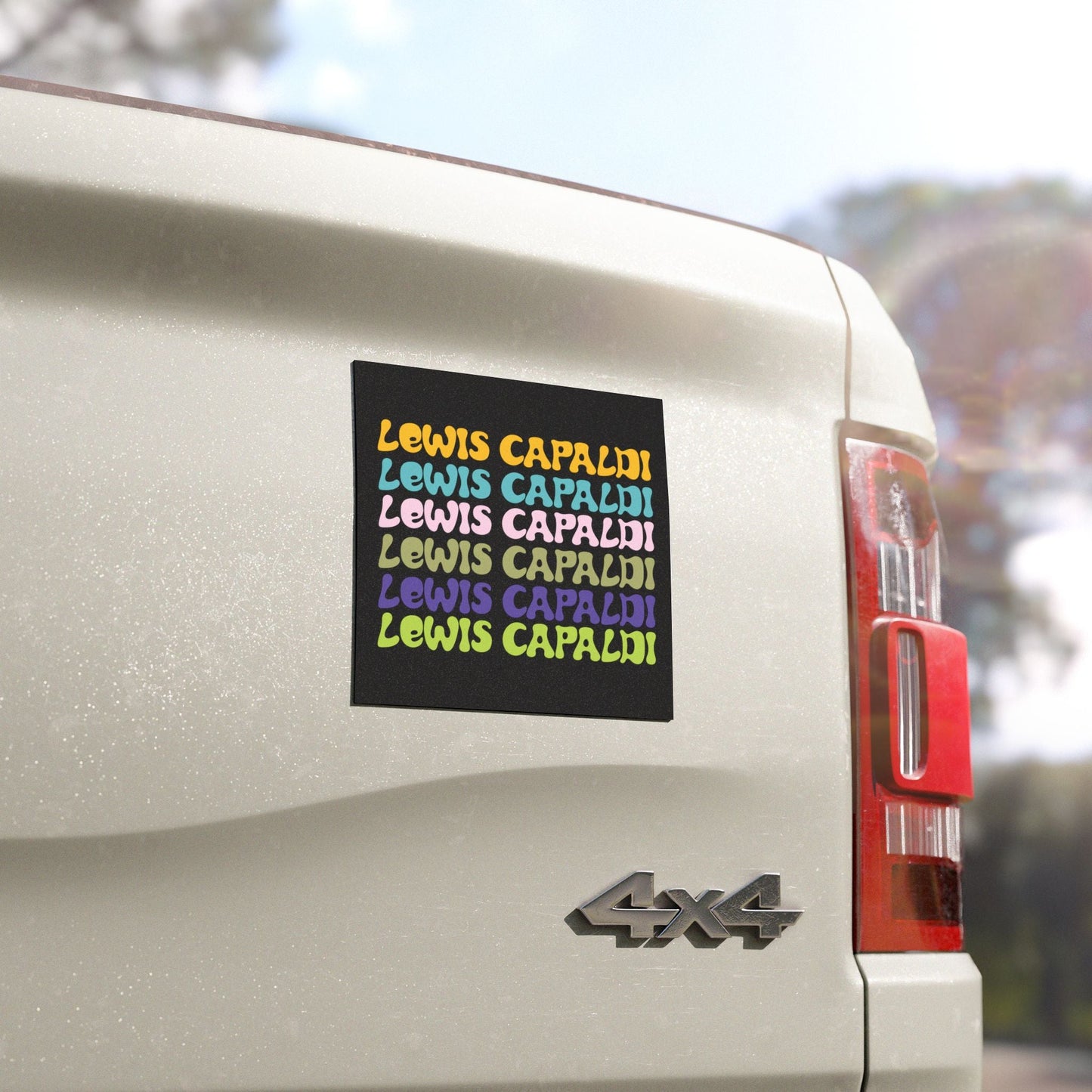 Lewis Capaldi Car Magnet - Writing