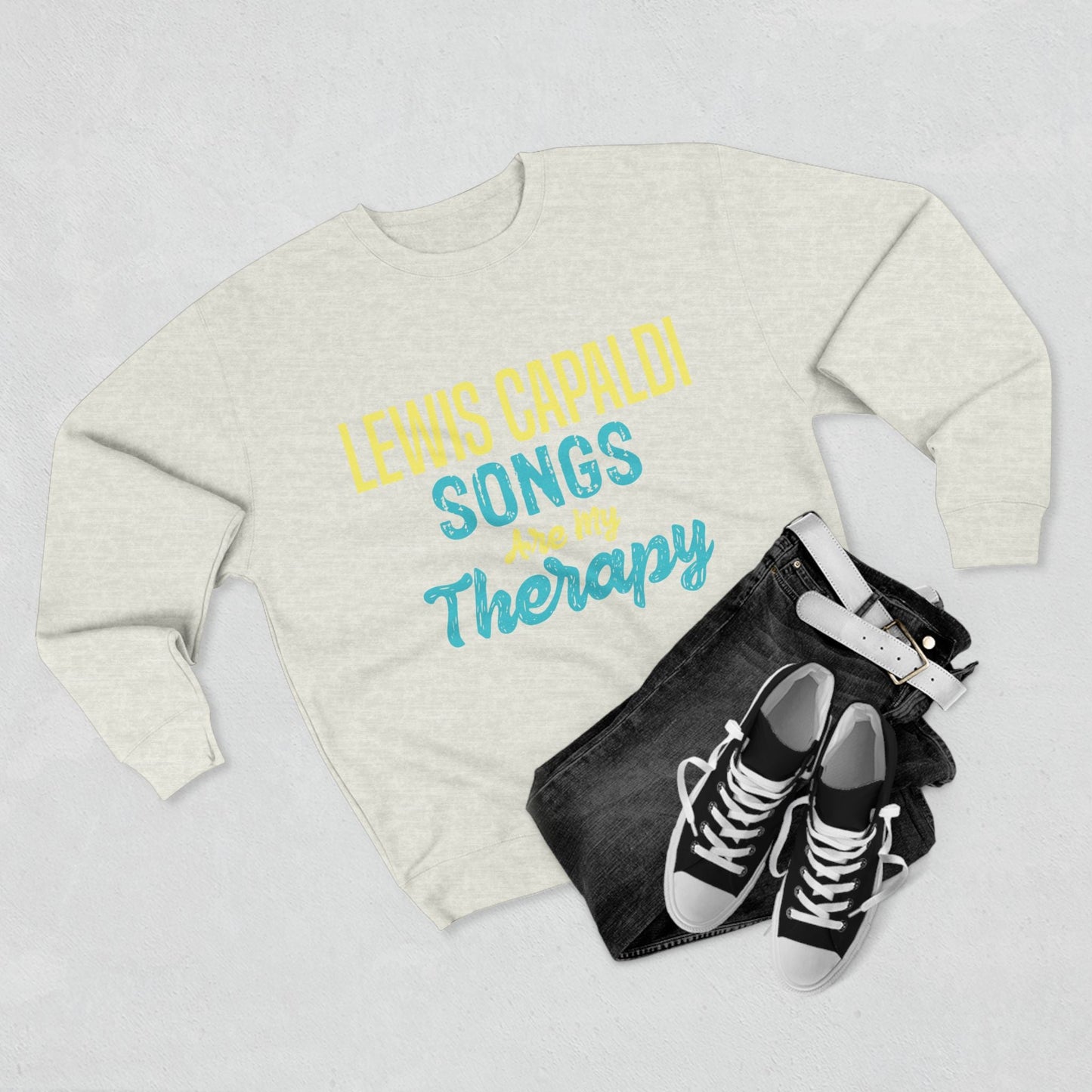 Lewis Capaldi Unisex Crewneck Sweatshirt - Lewis Capaldi songs are my therapy