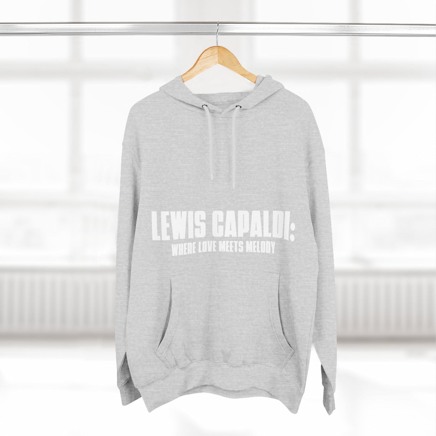 Lewis Capaldi Three-Panel Fleece Hoodie - When love meets melody