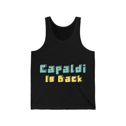 Lewis Capaldi Unisex Jersey Tank Top - Capaldi is back