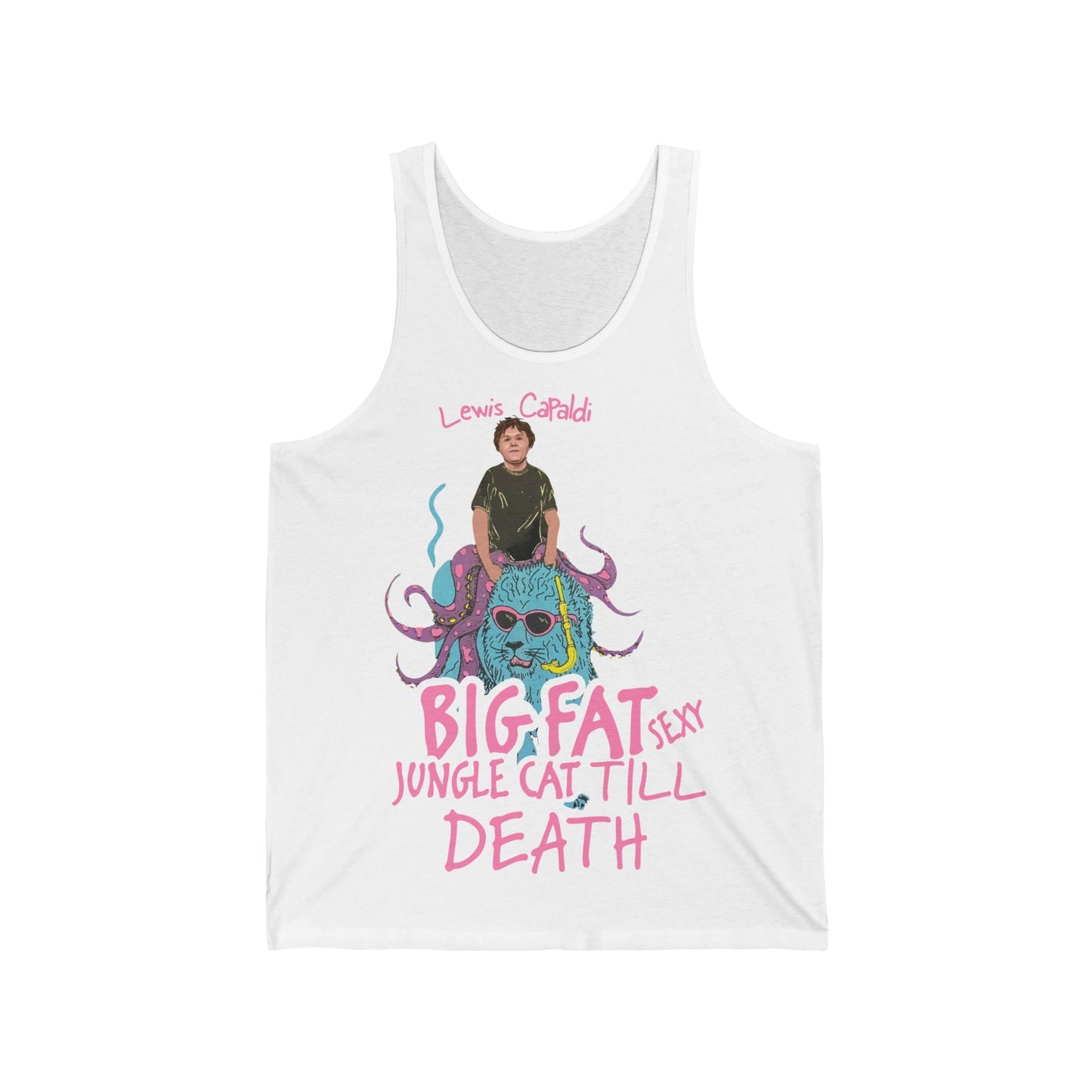 Lewis Capaldi Unisex Jersey Tank Top - Big Fat Sexy jungle cats