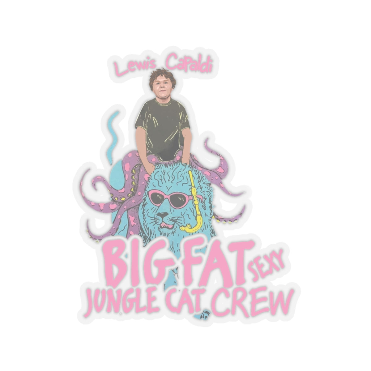 Lewis Capaldi Kiss-Cut Stickers - Big Fat Sexy Jungle Cats