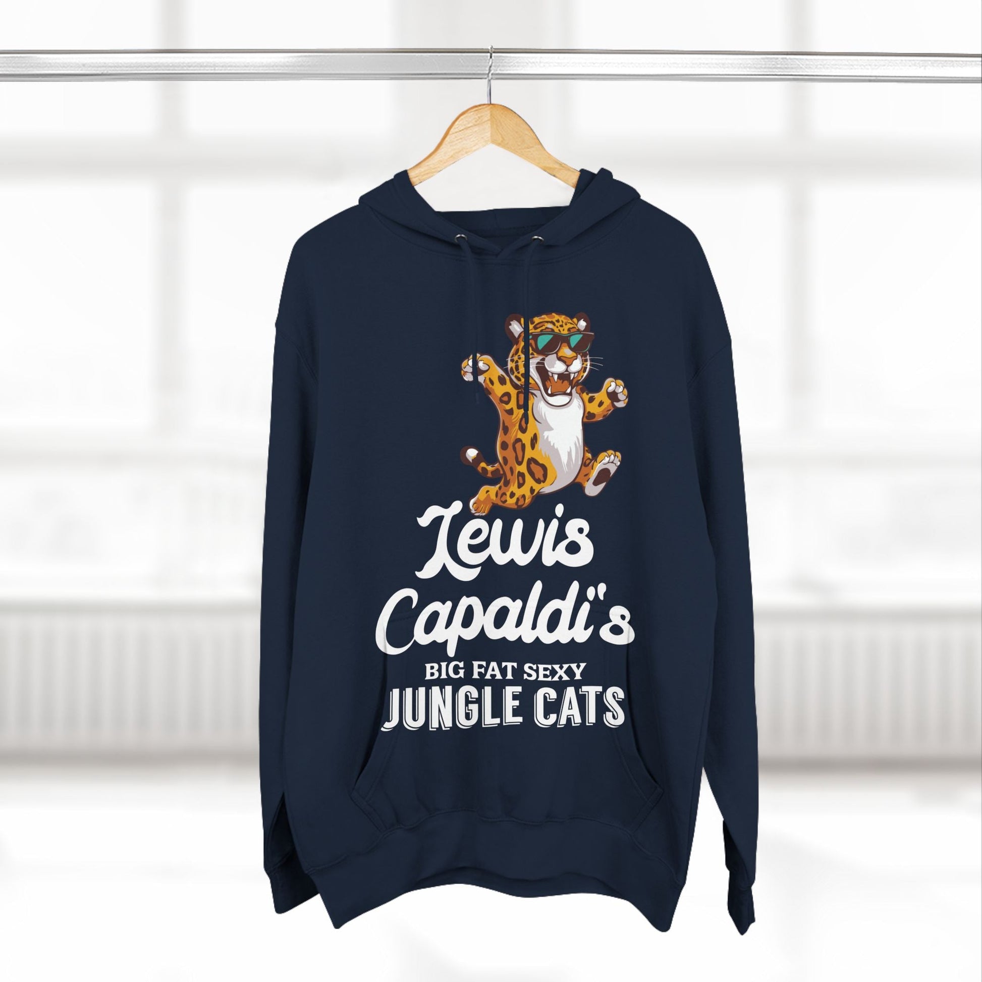 Lewis Capaldi Three-Panel Fleece Hoodie - Big Fat Sexy Jungle Cats - Hoodie