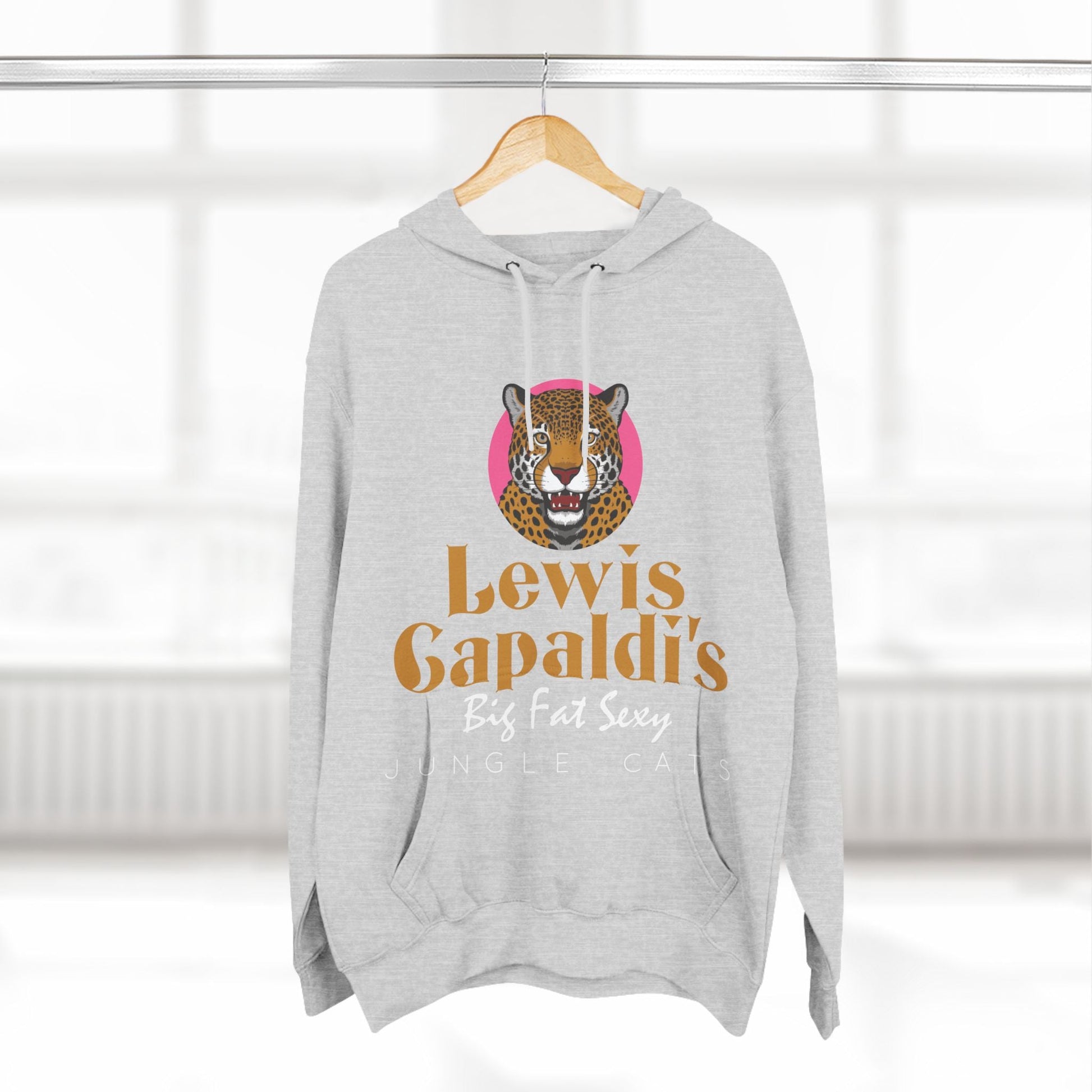 Lewis Capaldi Three-Panel Fleece Hoodie - Big Fat Sexy Jungle Cats - Hoodie