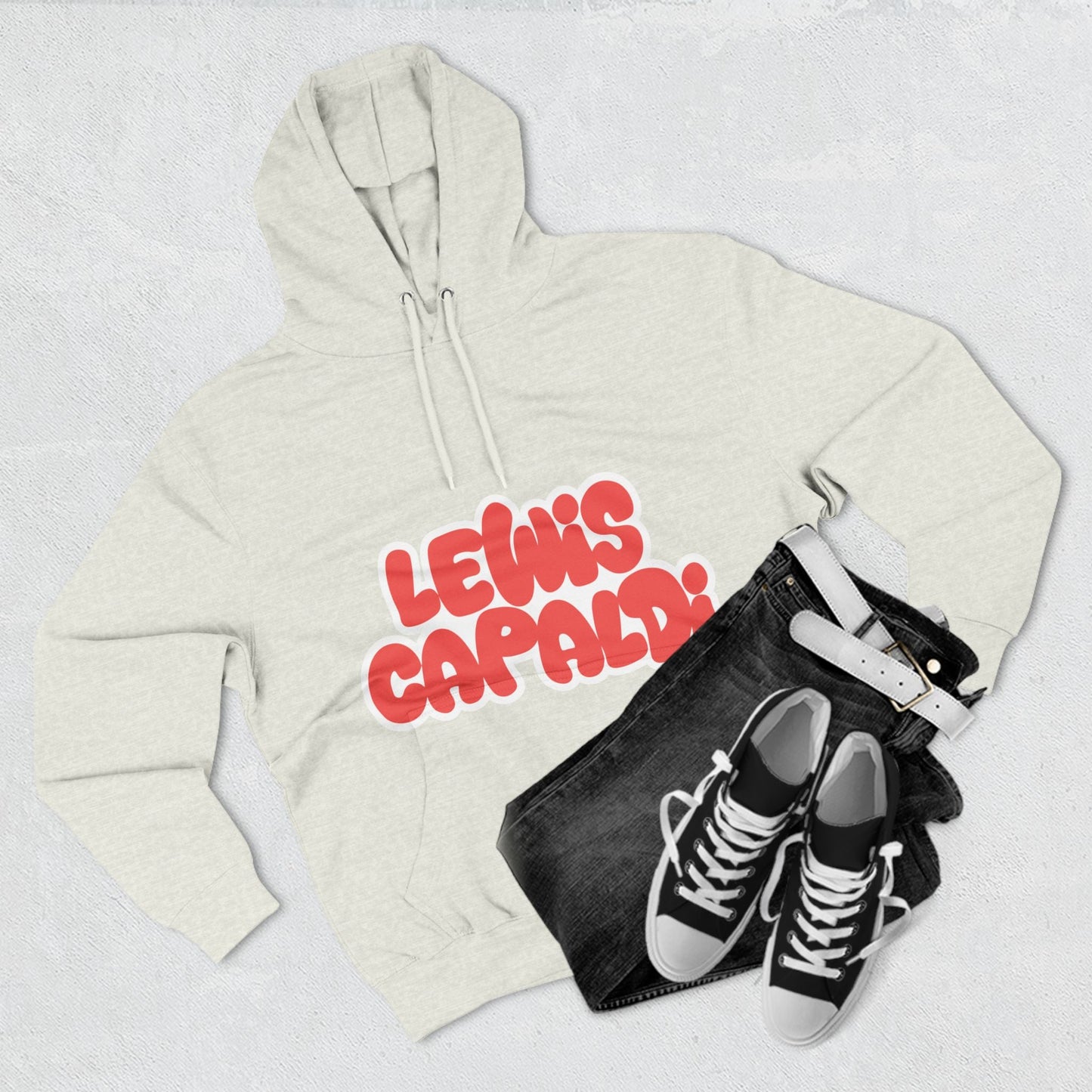 Lewis Capaldi Three-Panel Fleece Hoodie - Writing