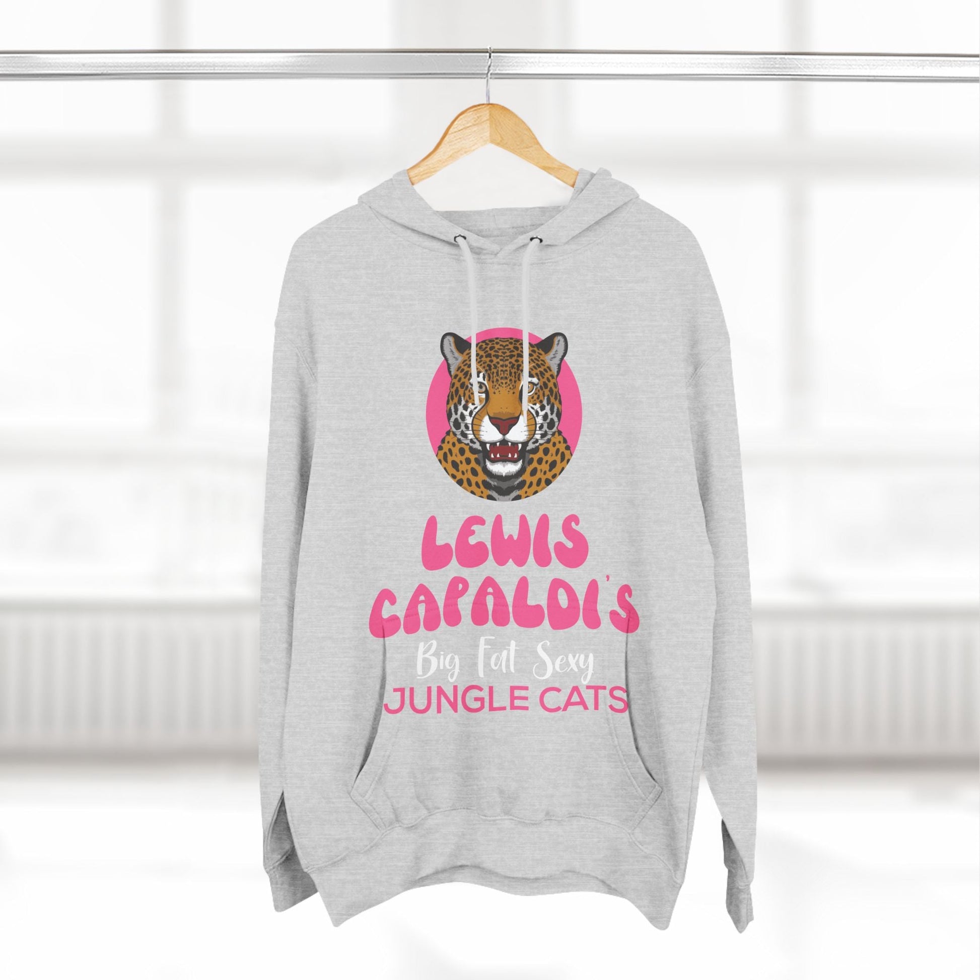 Lewis Capaldi Three-Panel Fleece Hoodie - Big Fat Sexy Jungle Cats - Hoodie