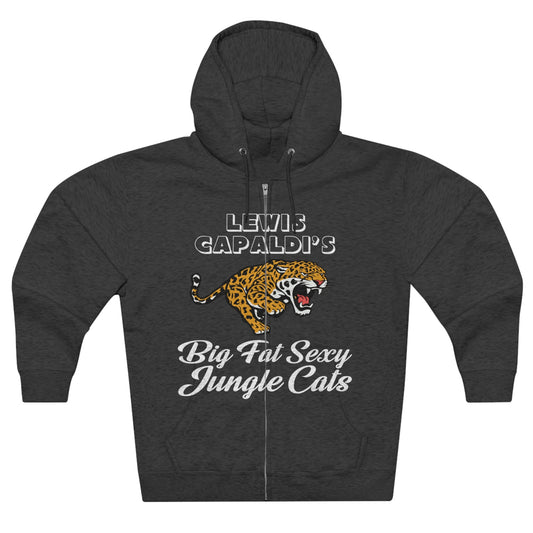 Lewis Capaldi Unisex Zip Hoodie - Big Fat Sexy Jungle Cats