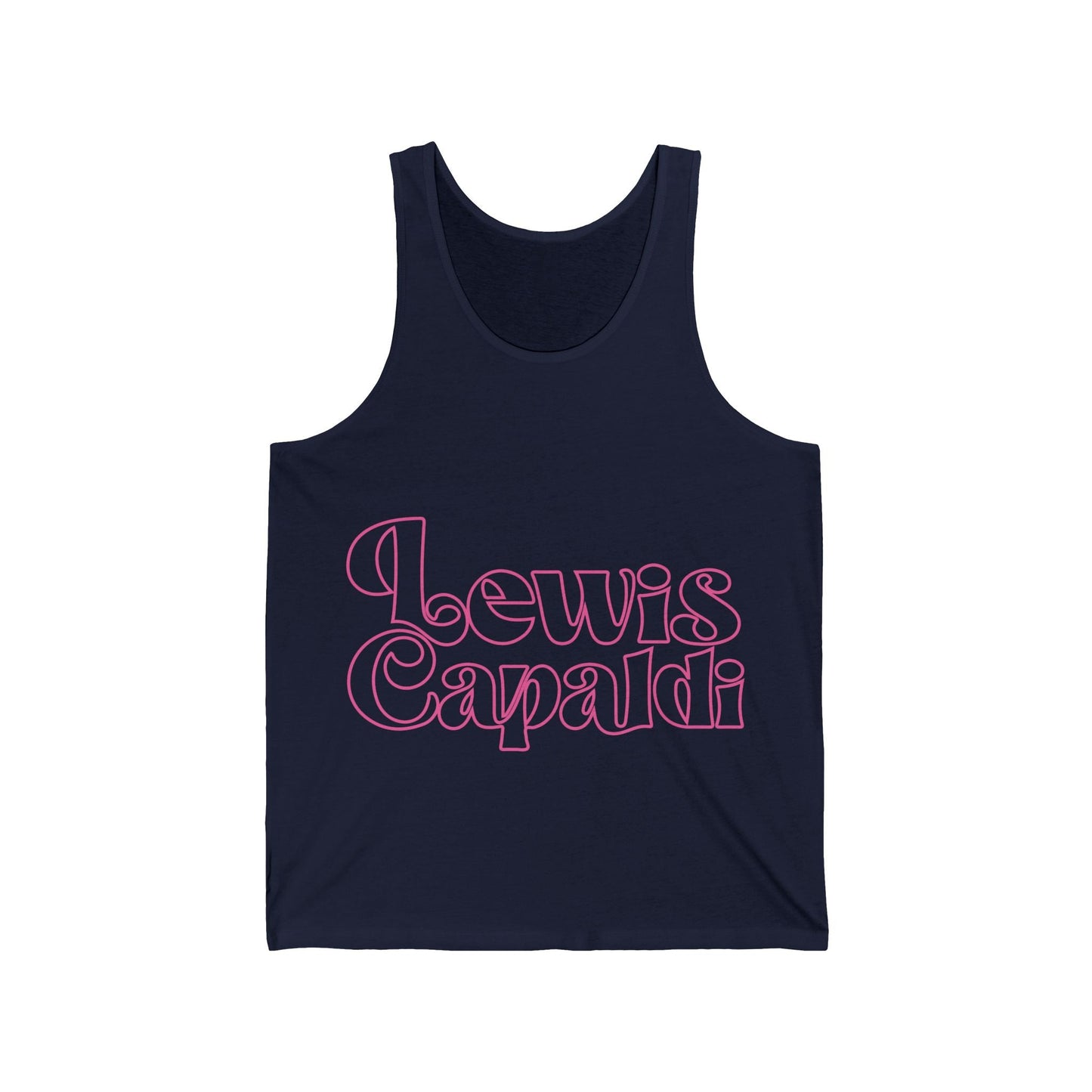 Lewis Capaldi Unisex Jersey Tank Top - Writing