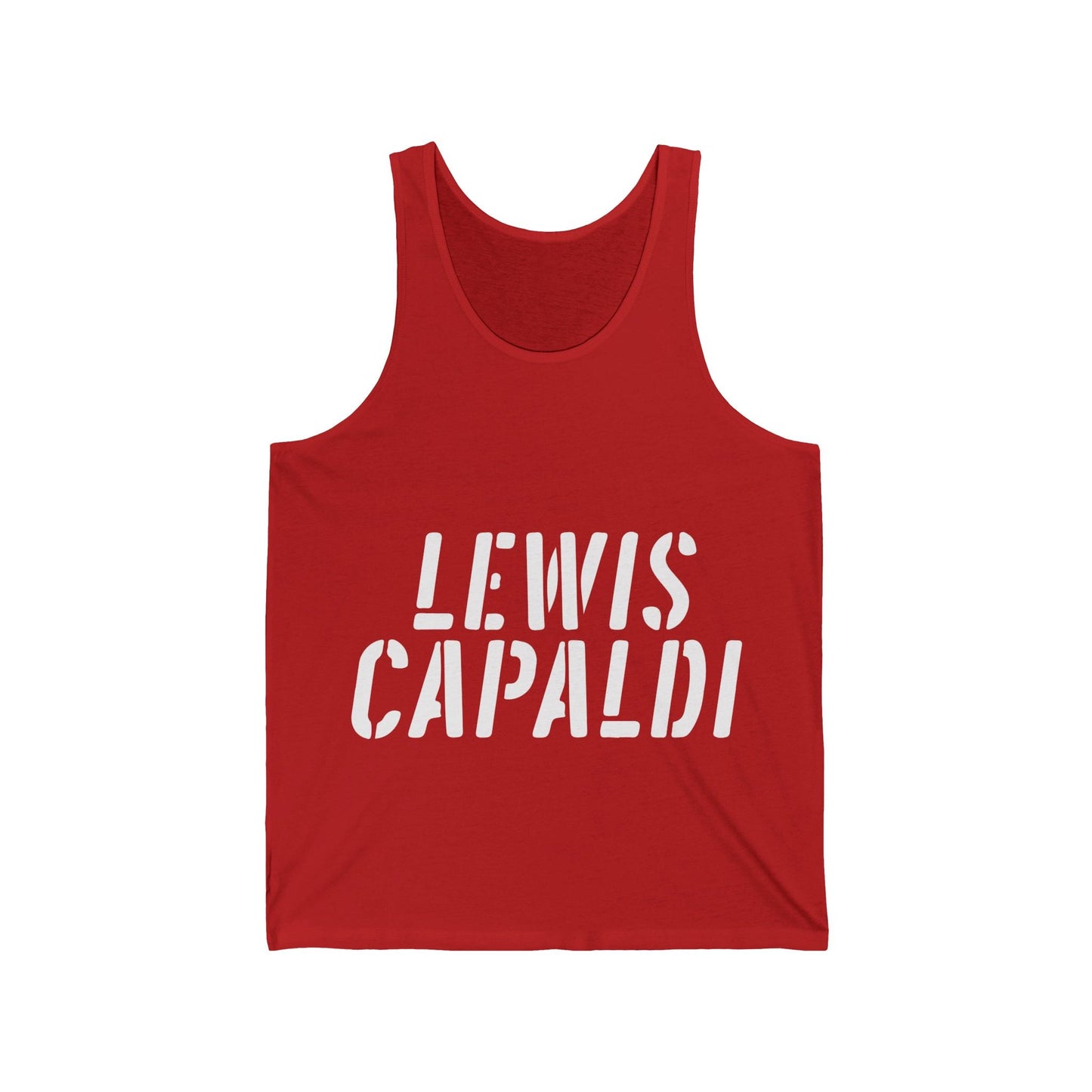 Lewis Capaldi Unisex Jersey Tank Top - Writing