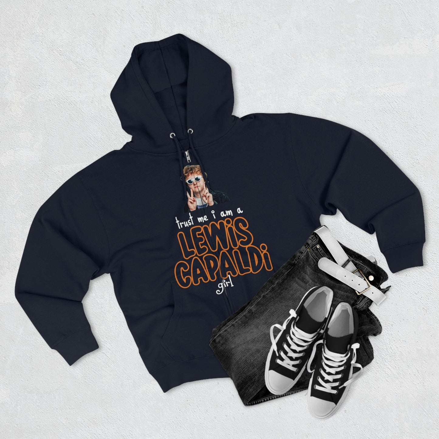 Lewis Capaldi Unisex Zip Hoodie - Trust me I am a Lewis Capaldi Girl