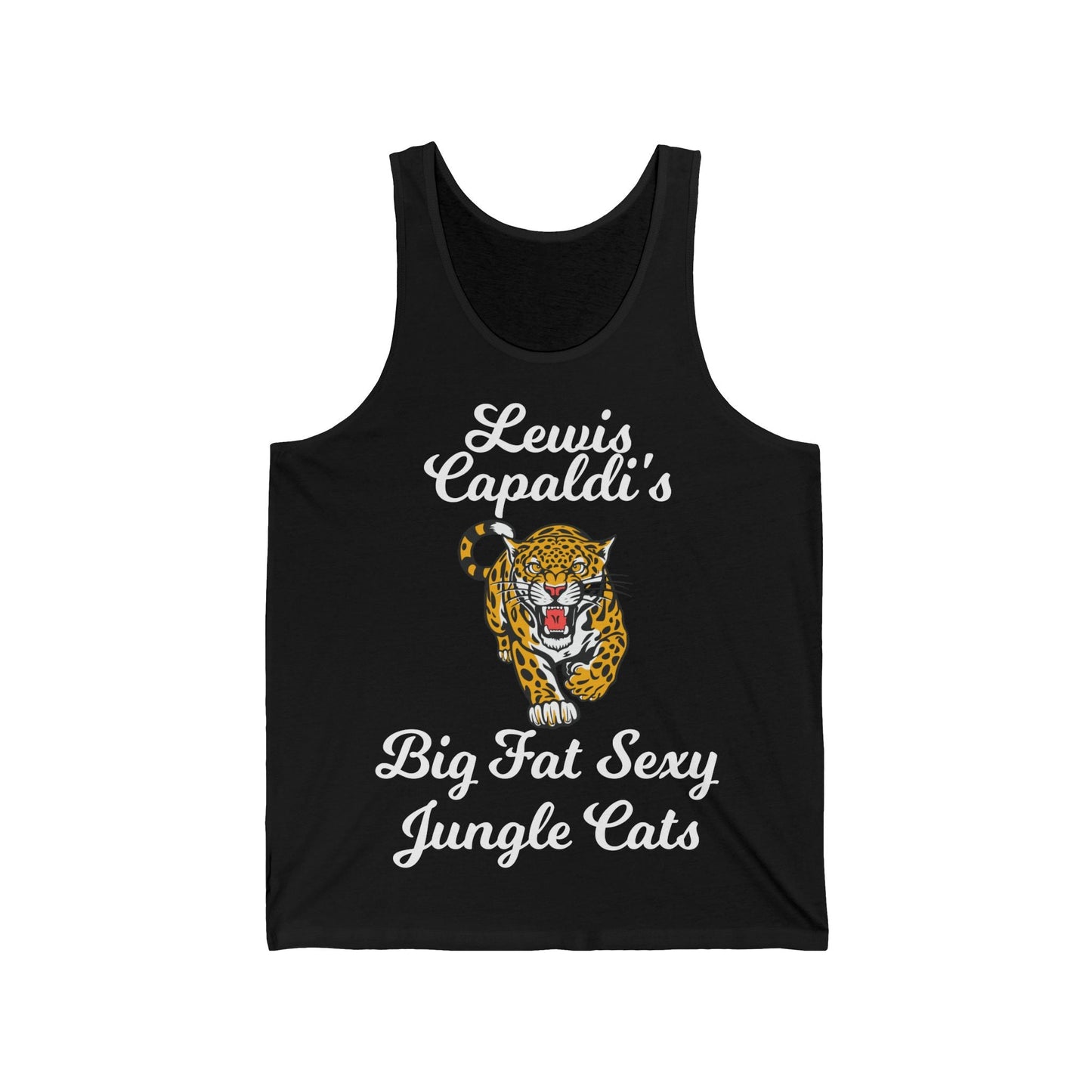 Lewis Capaldi Unisex Jersey Tank Top - Big Fat Sexy jungle cats